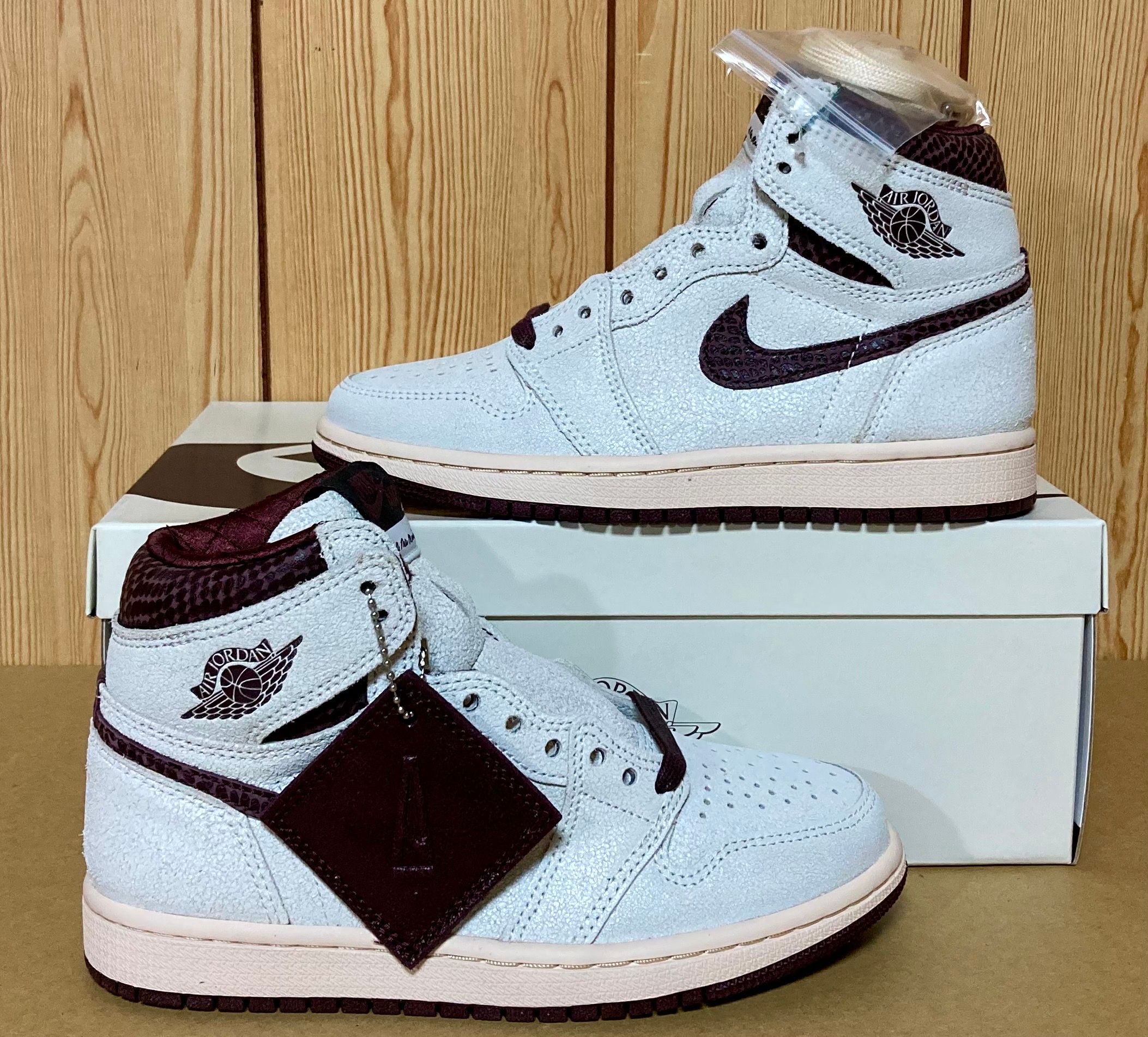A Ma Maniere × Nike Air Jordan 1 Retro High OG "Sail and Burgundy"