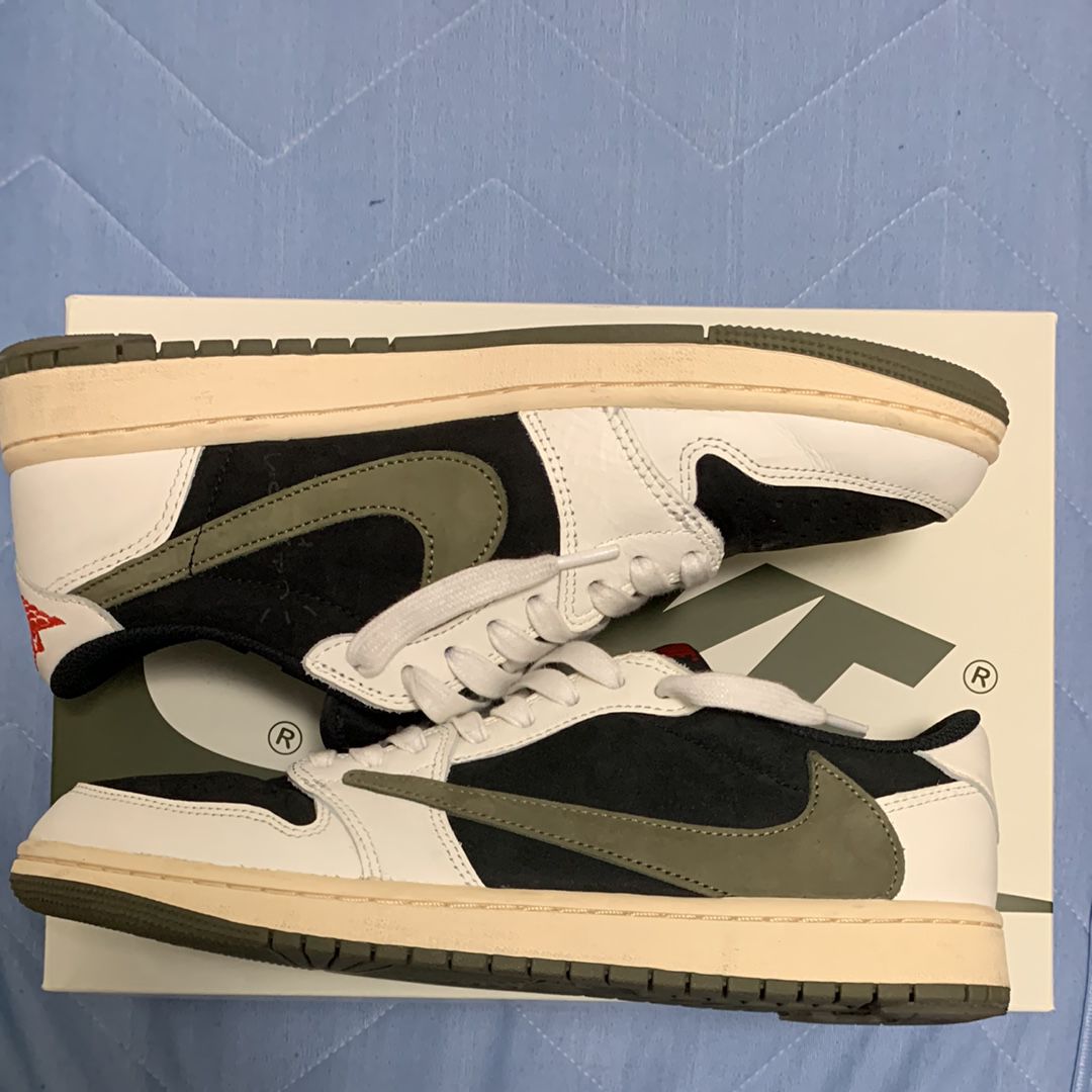Travis Scott × Nike Women's Air Jordan 1 Low OG "Medium Olive"