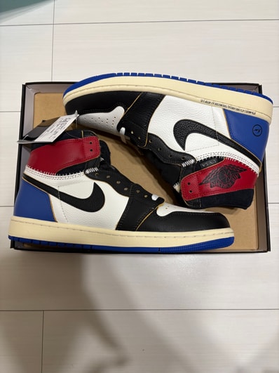 fragment design × UNION × Nike Air Jordan 1 High OG "Black/Varsity Red"