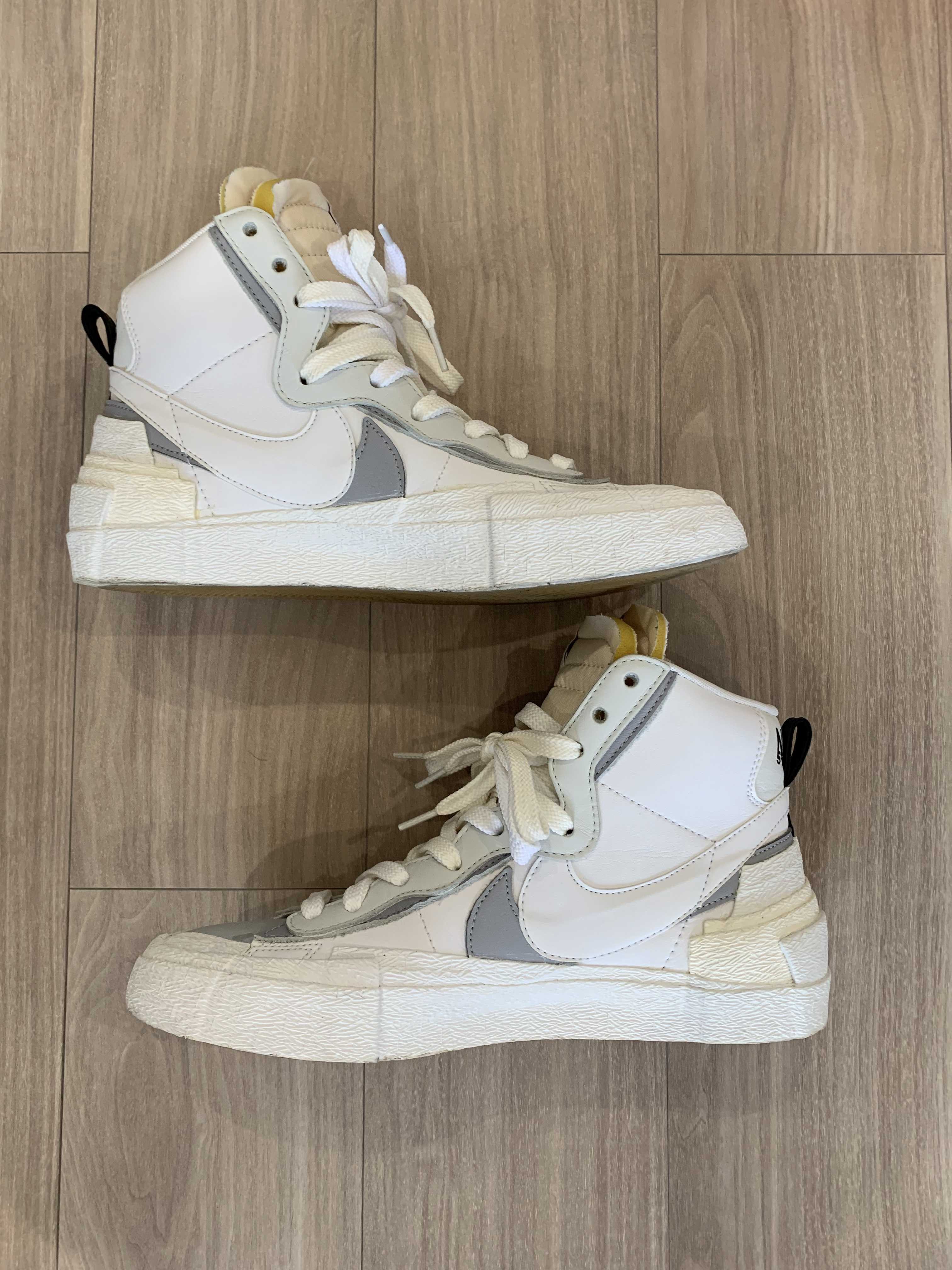 sacai × NIKE BLAZER MID "WHITE/WOLF GREY"