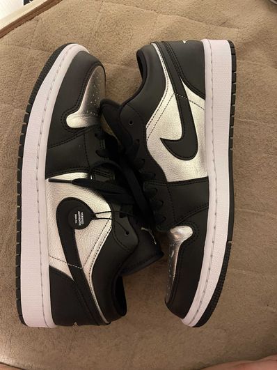 Nike Women's Air Jordan 1 Low SE "Black/Metallic Silver"