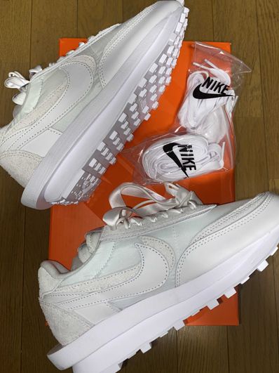 sacai × Nike LDV Waffle "Triple White"