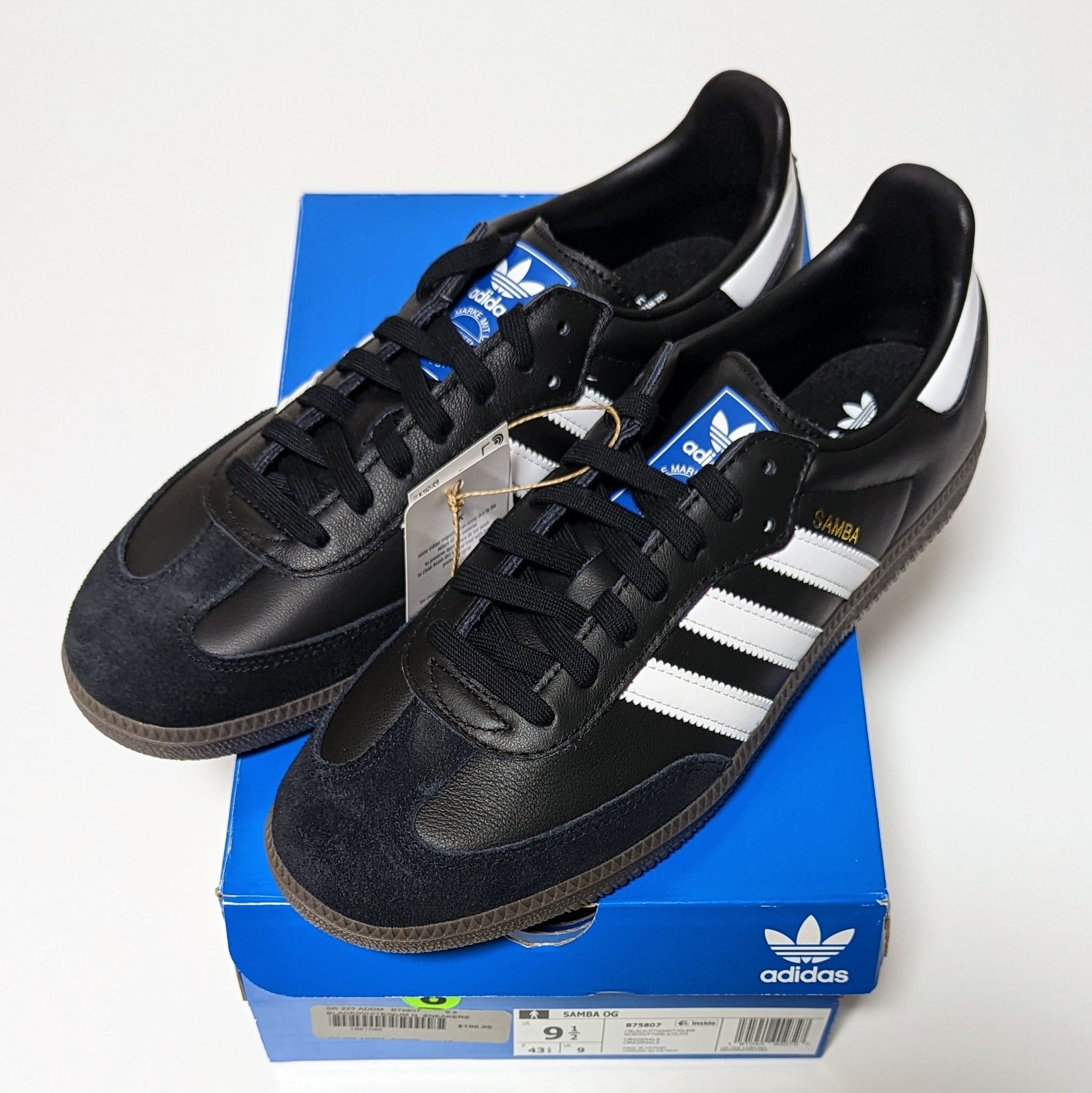 adidas Samba OG "Core Black/Cloud White/Gum"