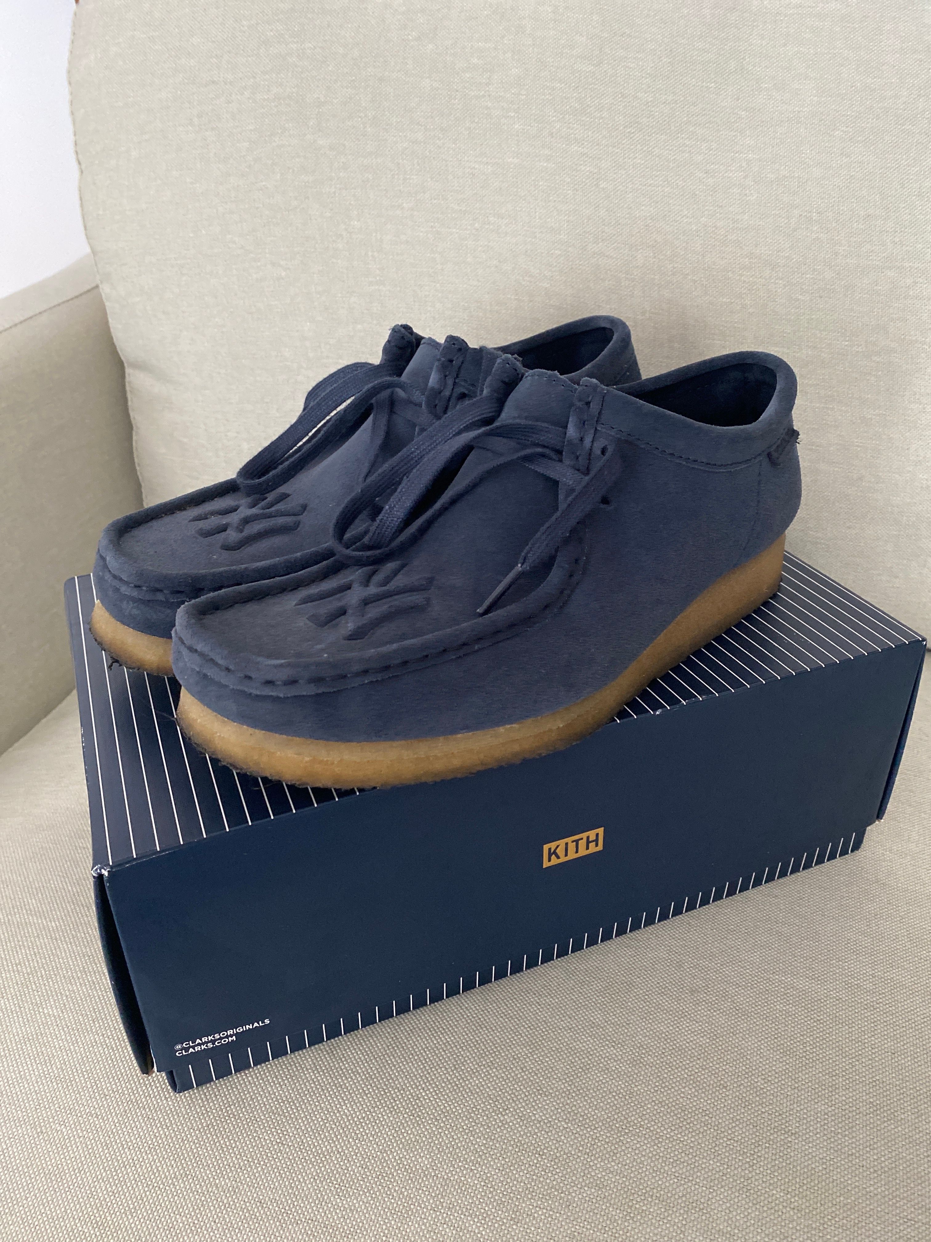 KITH × New York Yankees × Clarks Wallabee Lo "Navy"