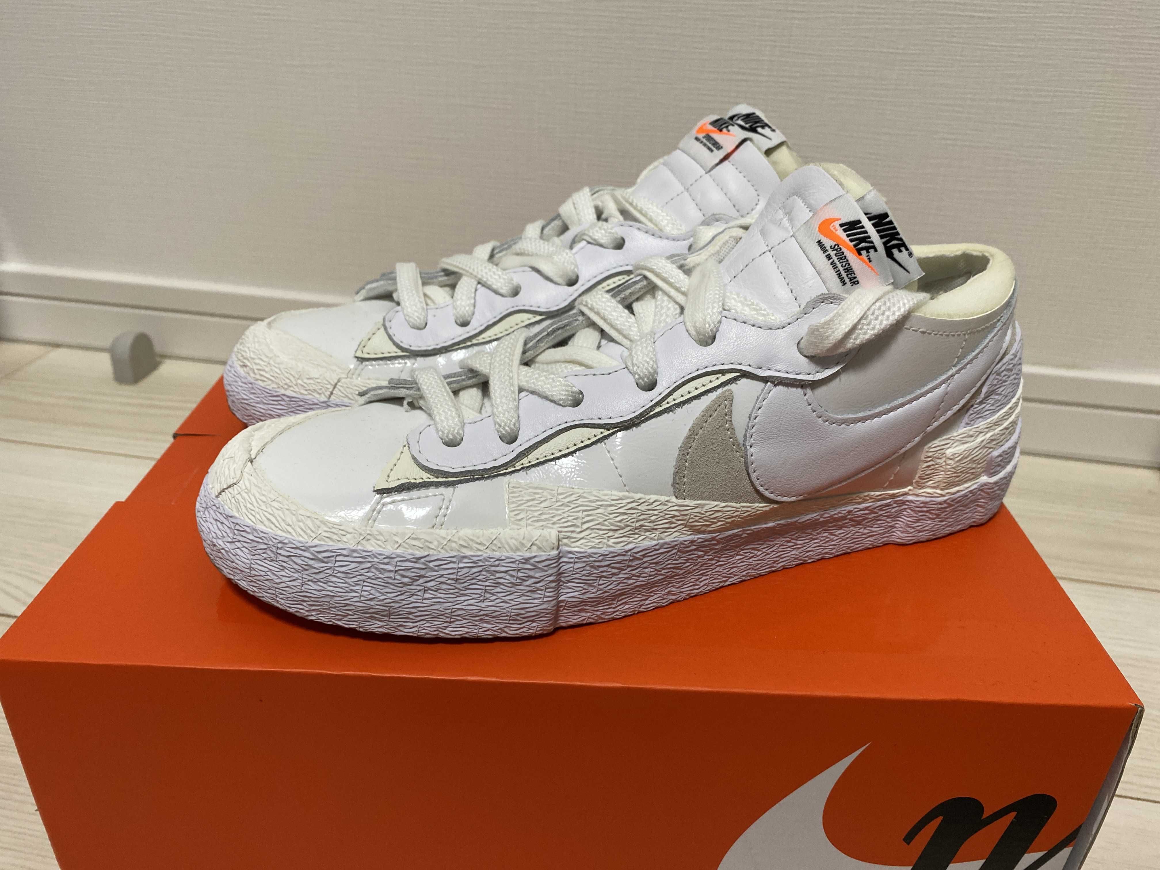 sacai × Nike Blazer Low "White Patent Leather"