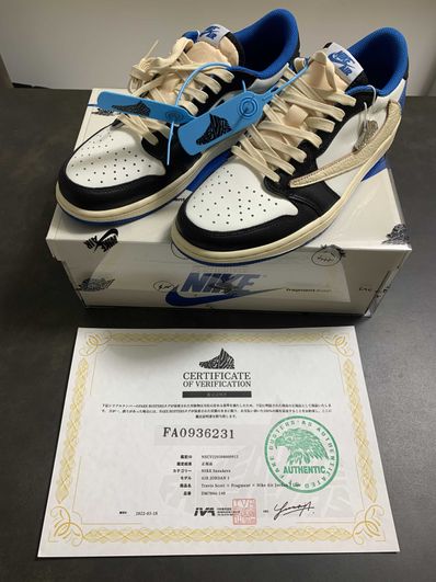 Travis Scott × fragment design × Nike Air Jordan 1 Low OG SP "Military Blue"