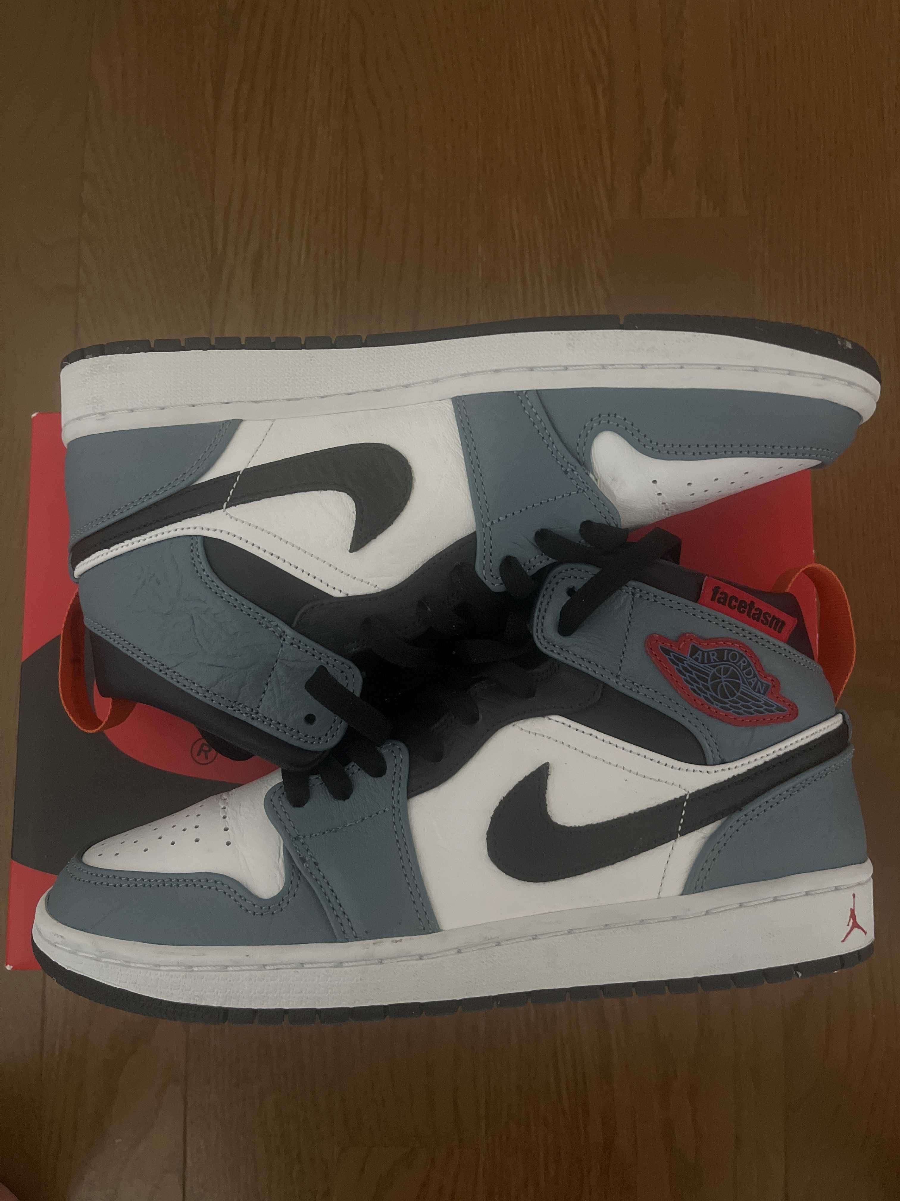 FACETASM × Nike Air Jordan 1 Mid "White/Navy"