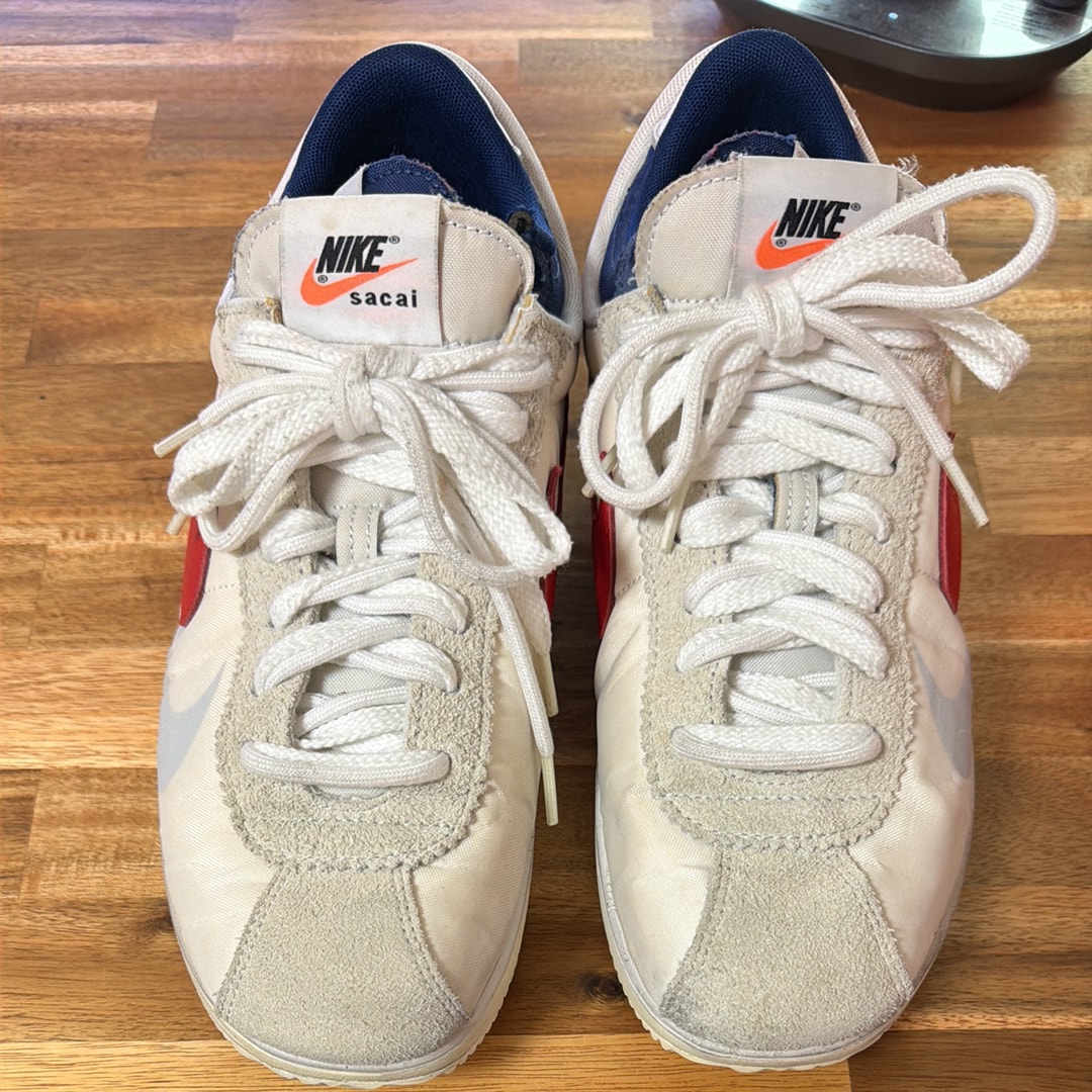 sacai × Nike Zoom Cortez "White and University Red"