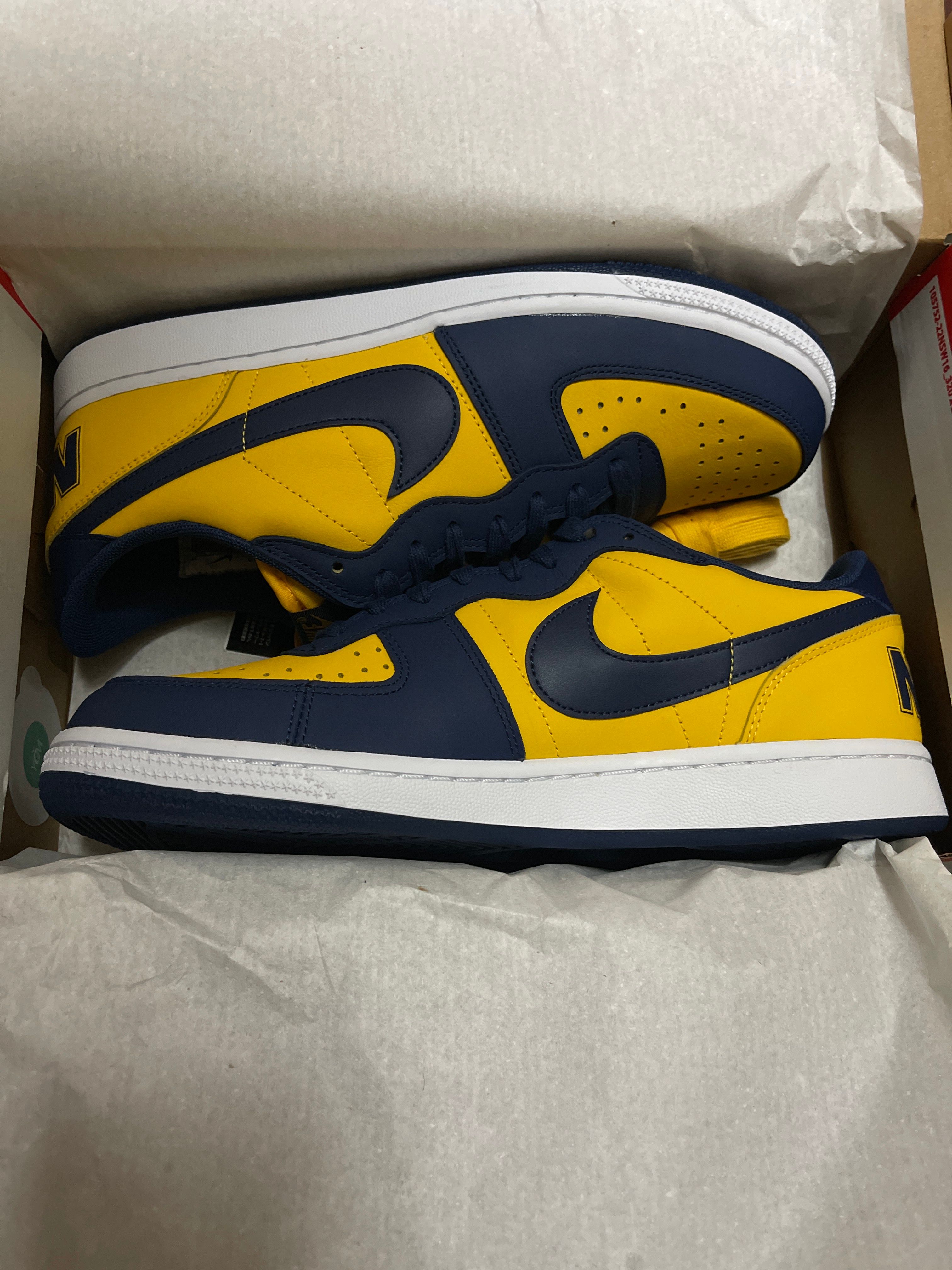Nike Terminator Low "University Gold and Navy/Michigan"