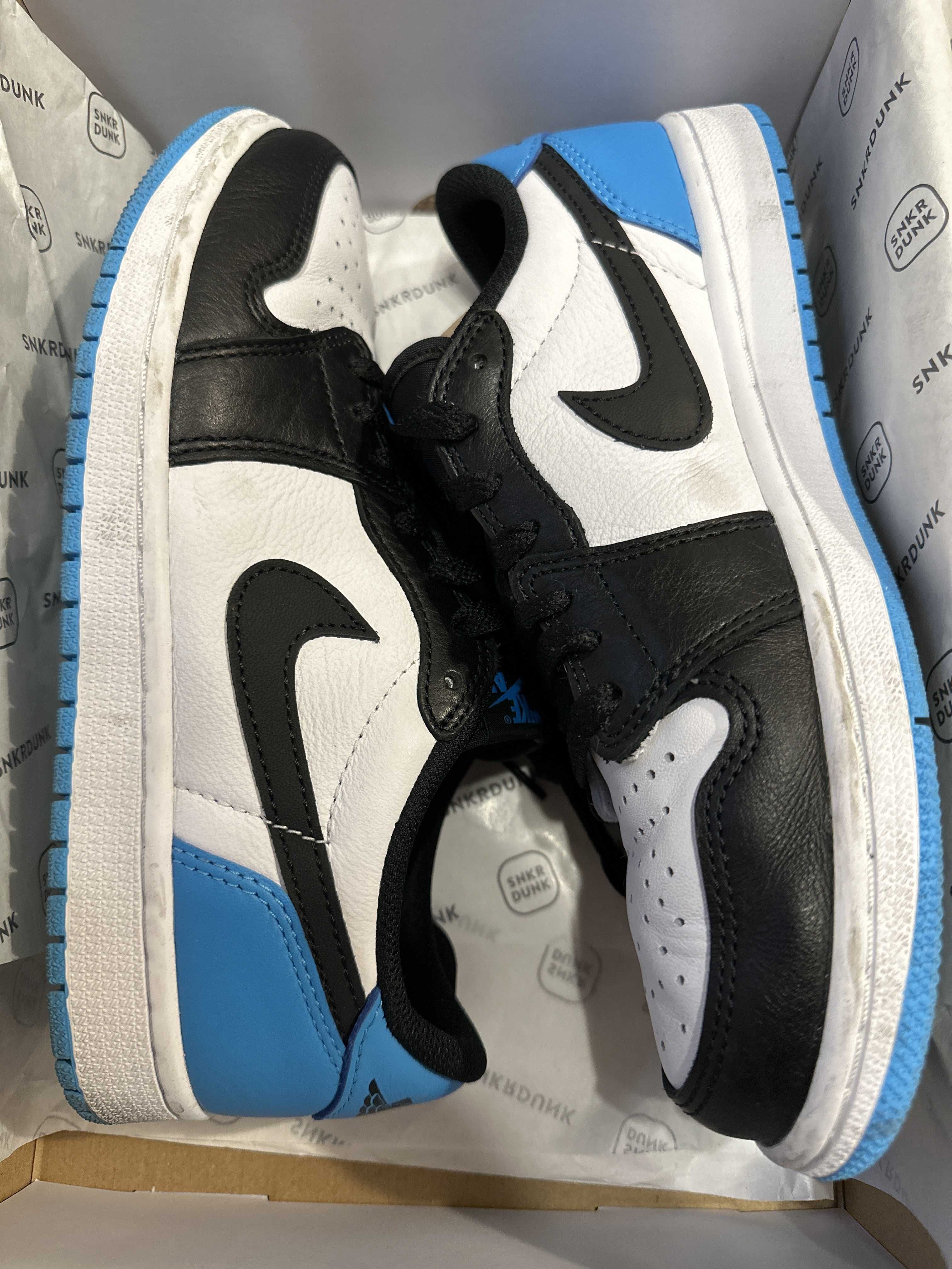 Nike Air Jordan 1 Low OG "Black and Dark Powder Blue/UNC"