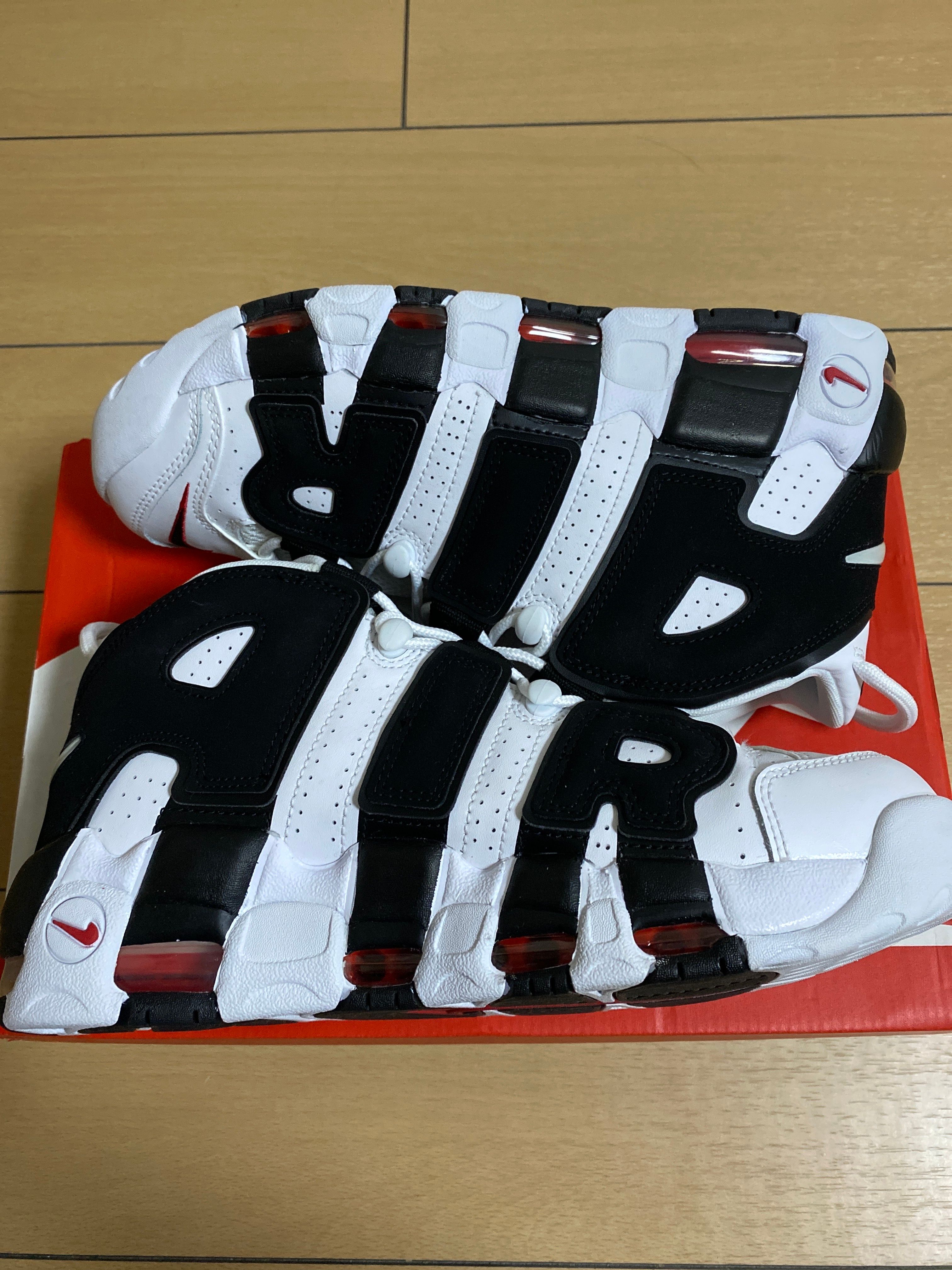 NIKE AIR MORE UPTEMPO "WHITE/BLACK/UNIVERSITY RED"(2020)