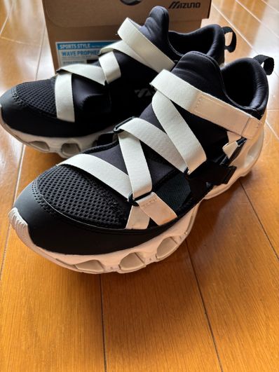 Mizuno Wave Prophecy Strap Slide "Black/White"