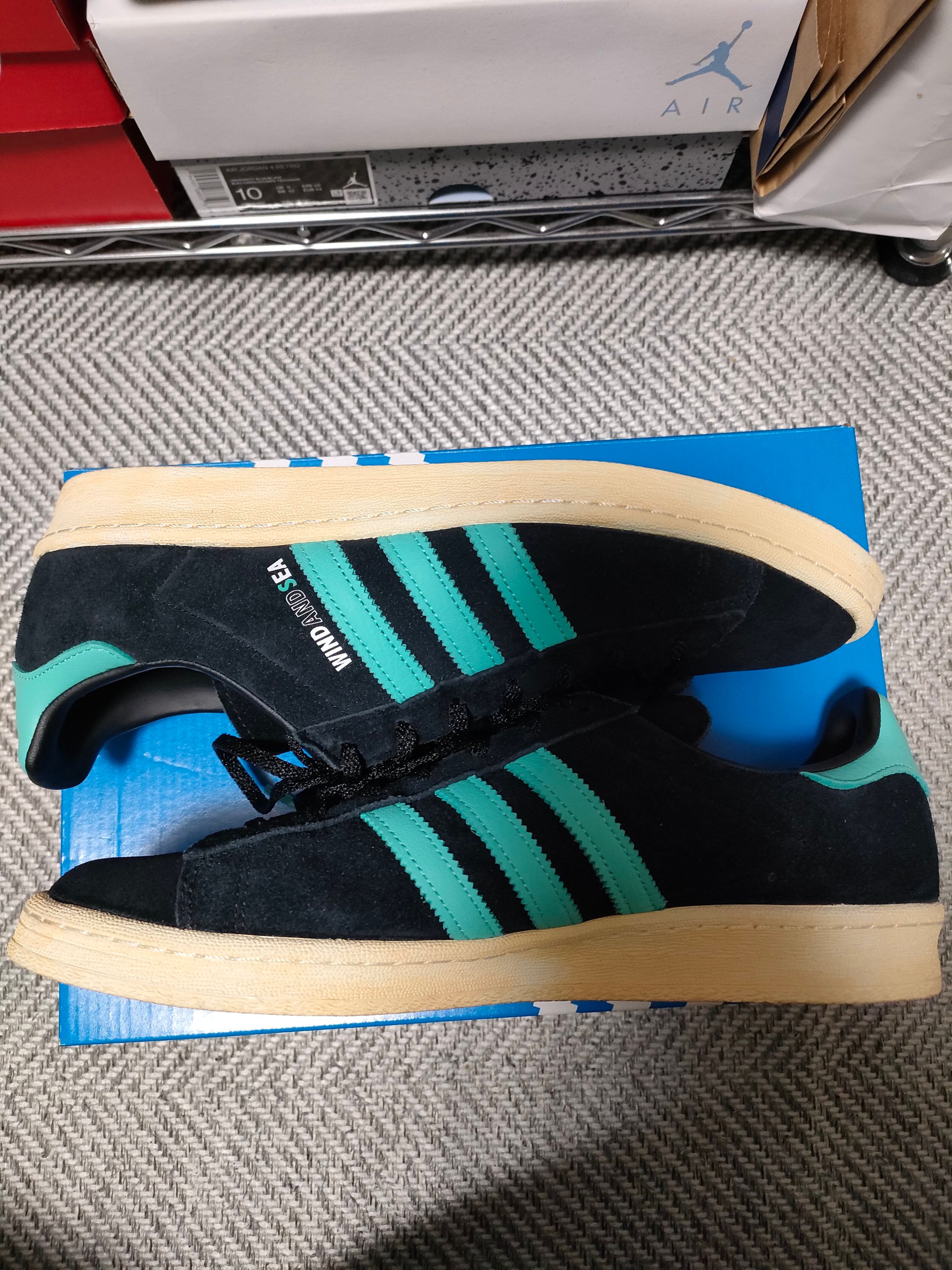 WIND AND SEA × atmos × adidas Campus 80 "Black"