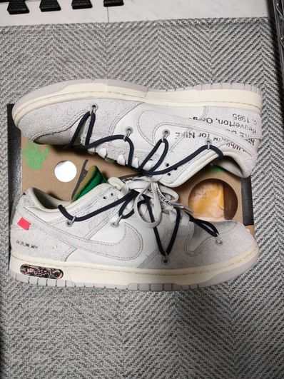 Off-White × Nike Dunk Low "Sail/Neutral Grey/Gridiron"