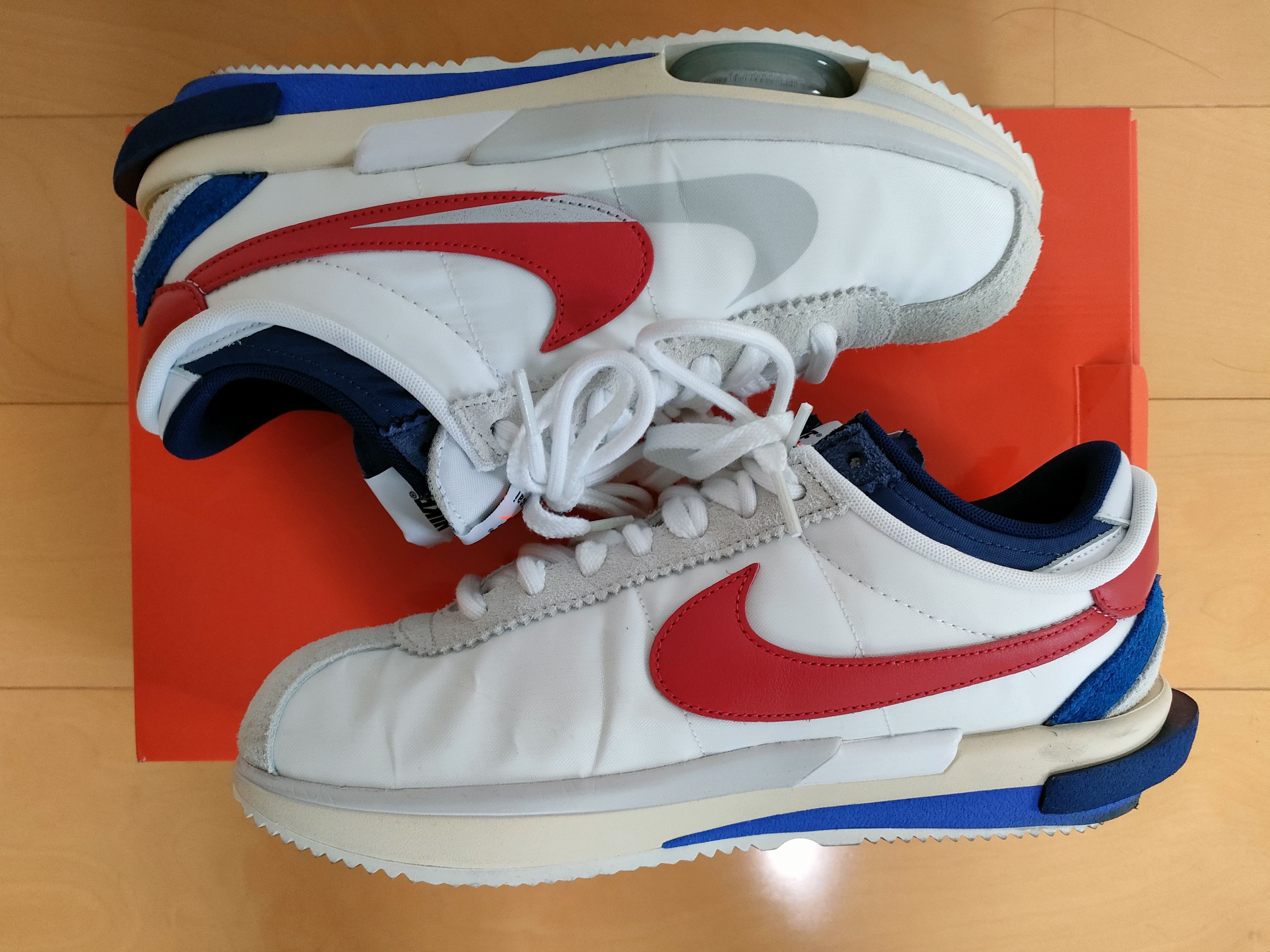 sacai × Nike Zoom Cortez "White and University Red"