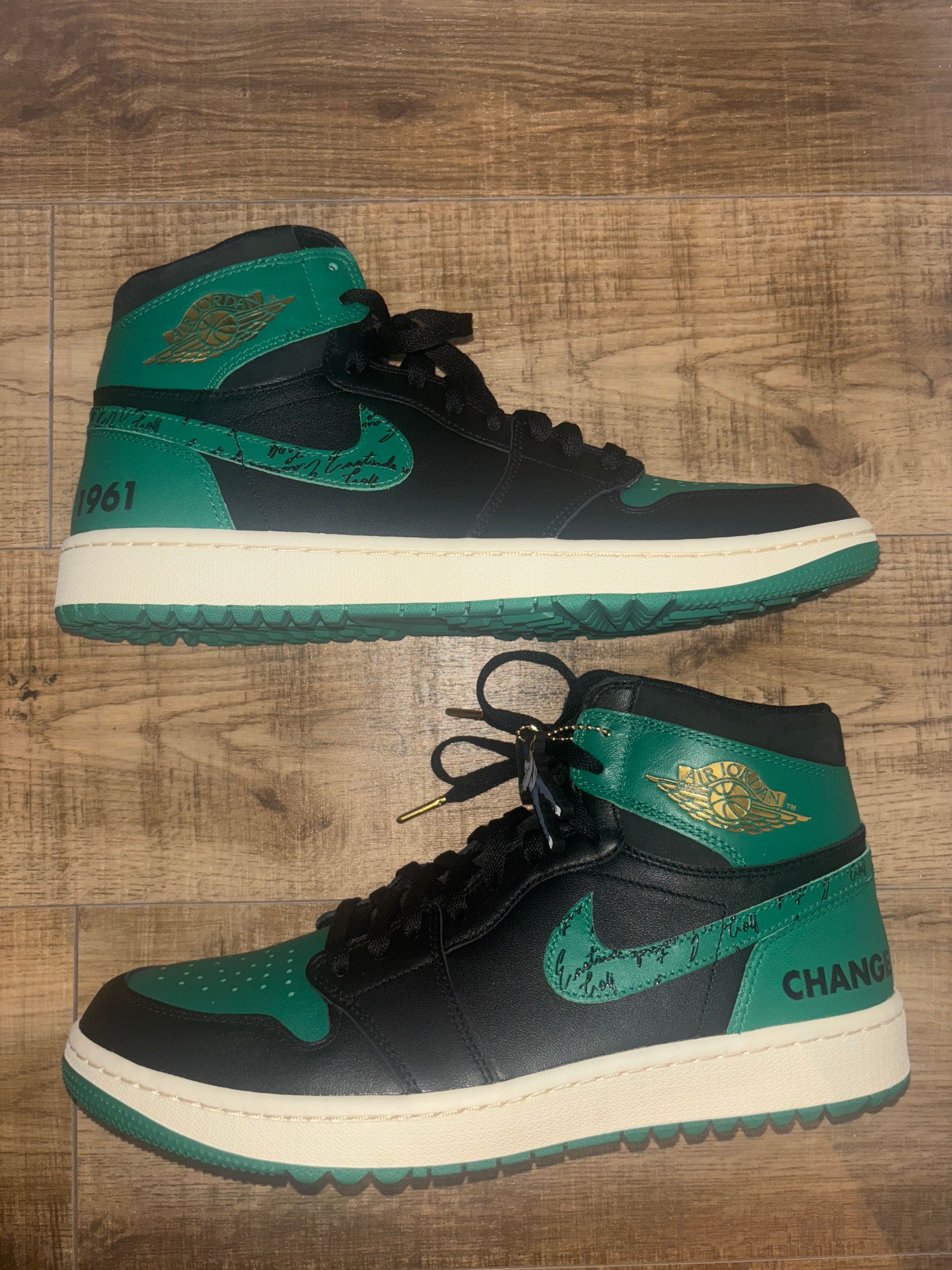 Eastside Golf × Nike Air Jordan 1 High Golf "Black/Malachite/1961"