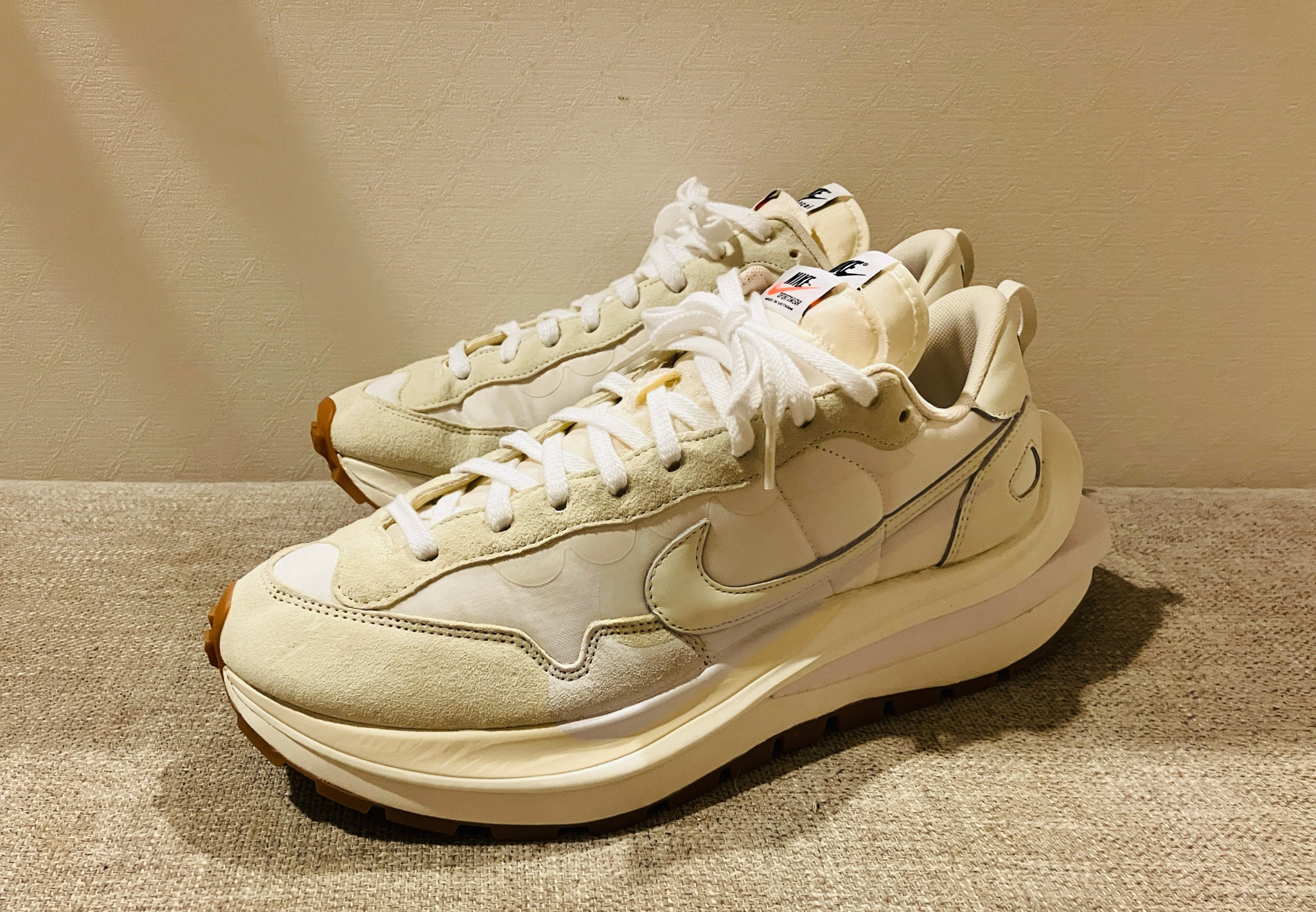 sacai × Nike Vapor Waffle "White Gum"