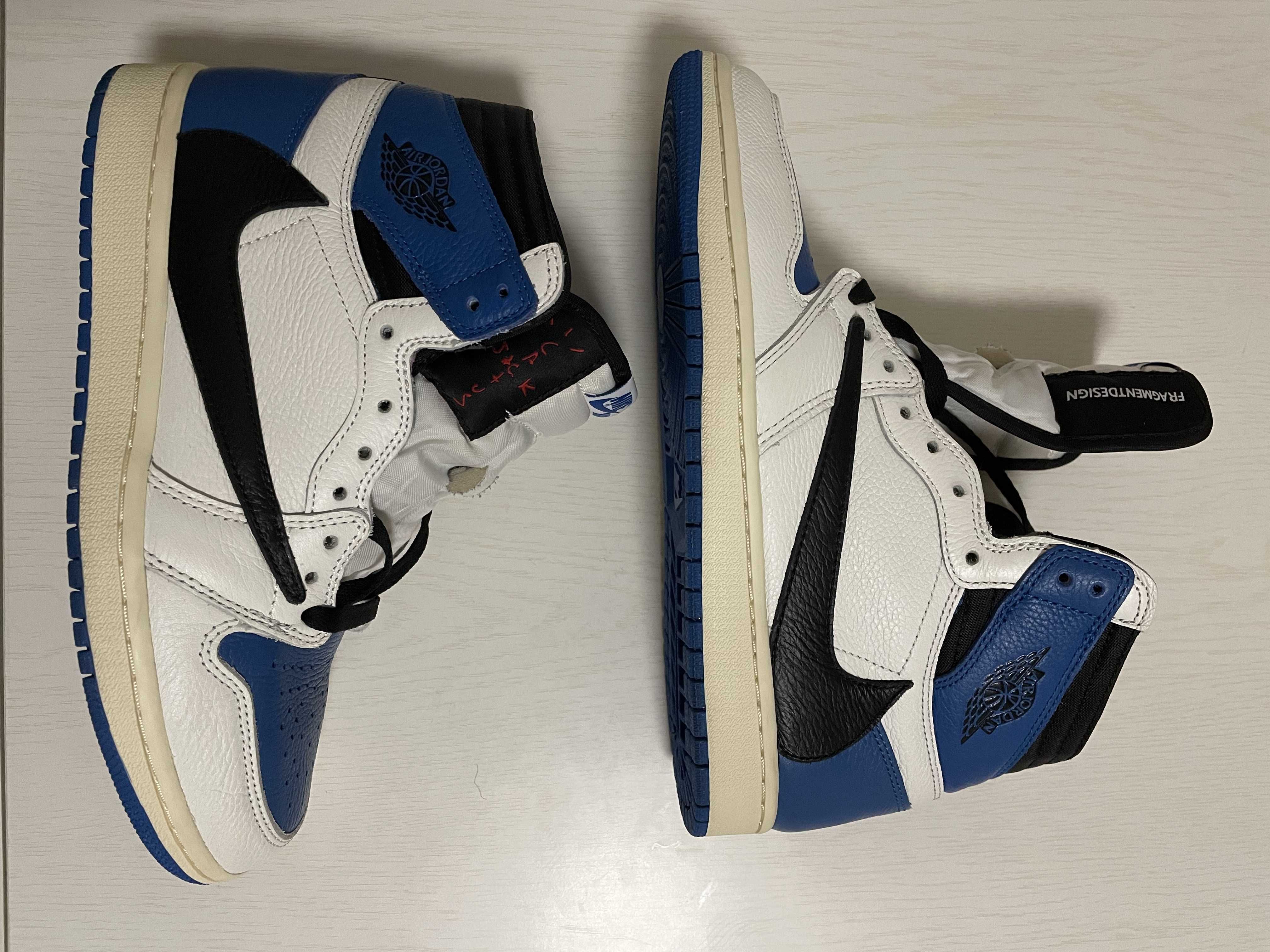 Travis Scott × fragment design × Nike Air Jordan 1 Retro High OG SP "Military Blue"