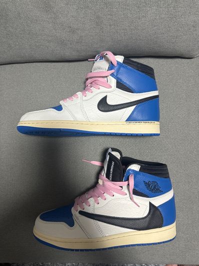 Travis Scott × fragment design × Nike Air Jordan 1 Retro High OG SP "Military Blue"