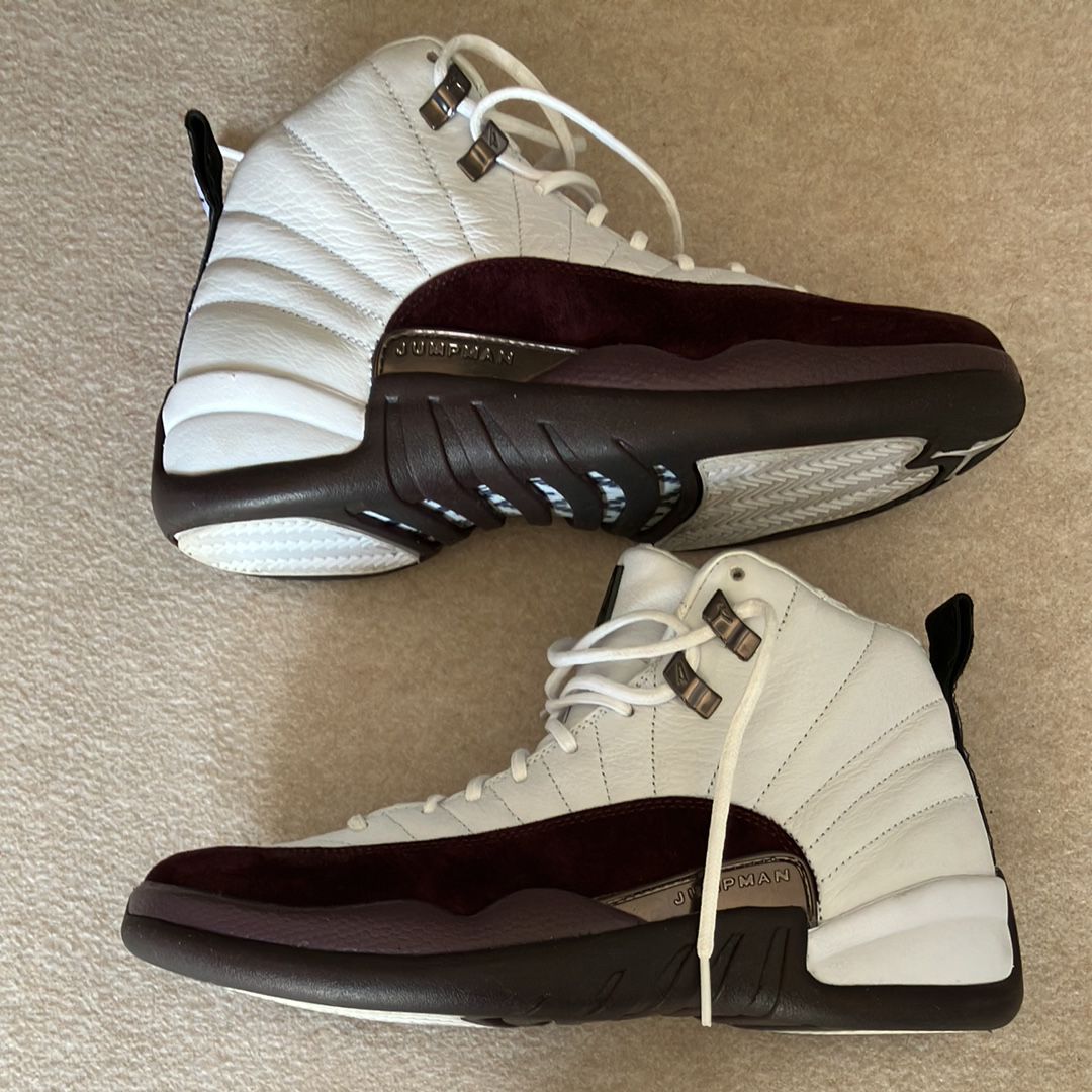 A Ma Maniere × Nike Women's Air Jordan 12 "White and Burgundy Crush"