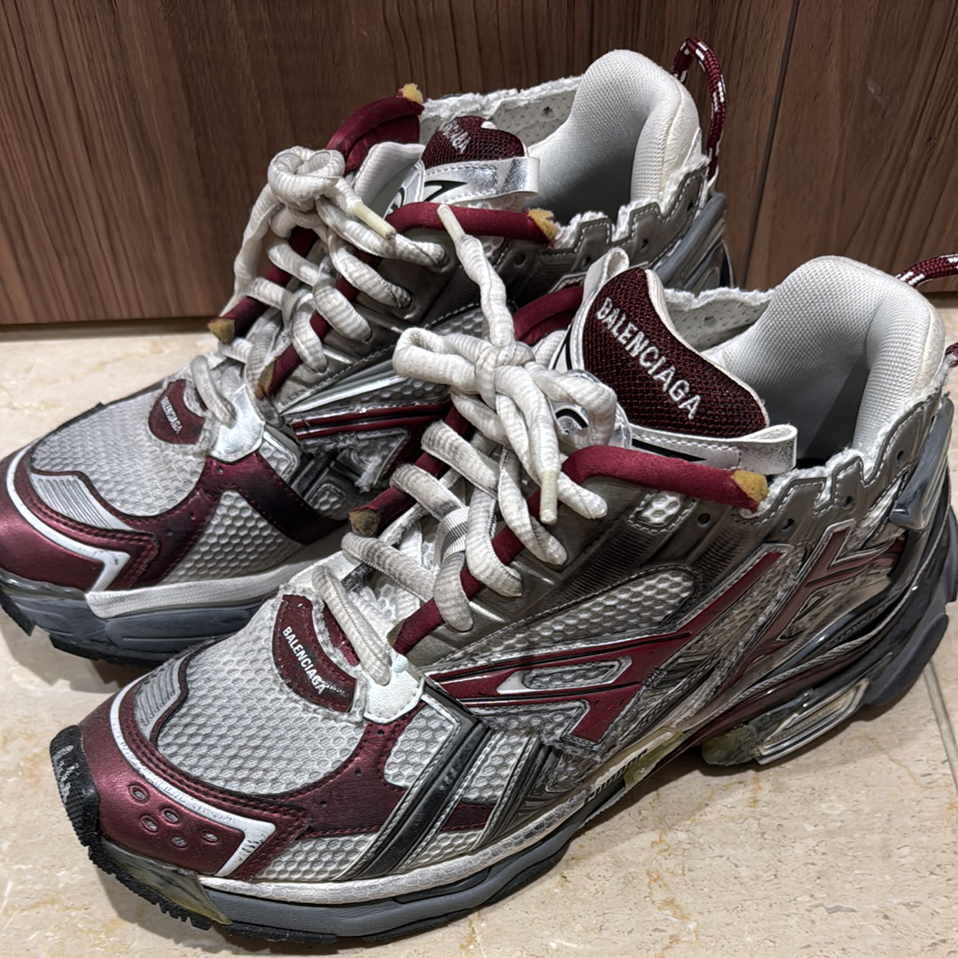 BALENCIAGA Runner "White/Dark Red"