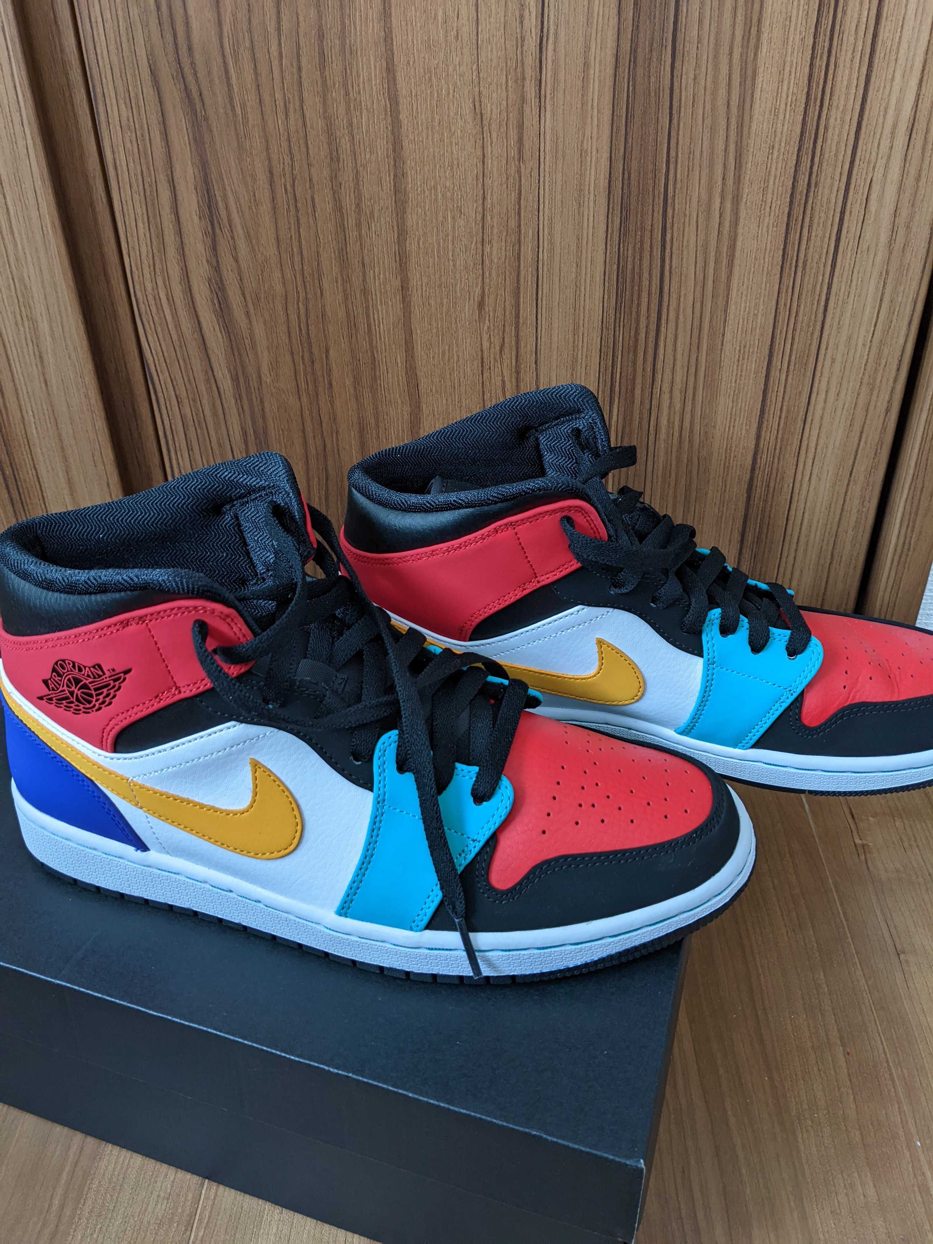 Nike Air Jordan 1 Mid "White/University Red/Black"