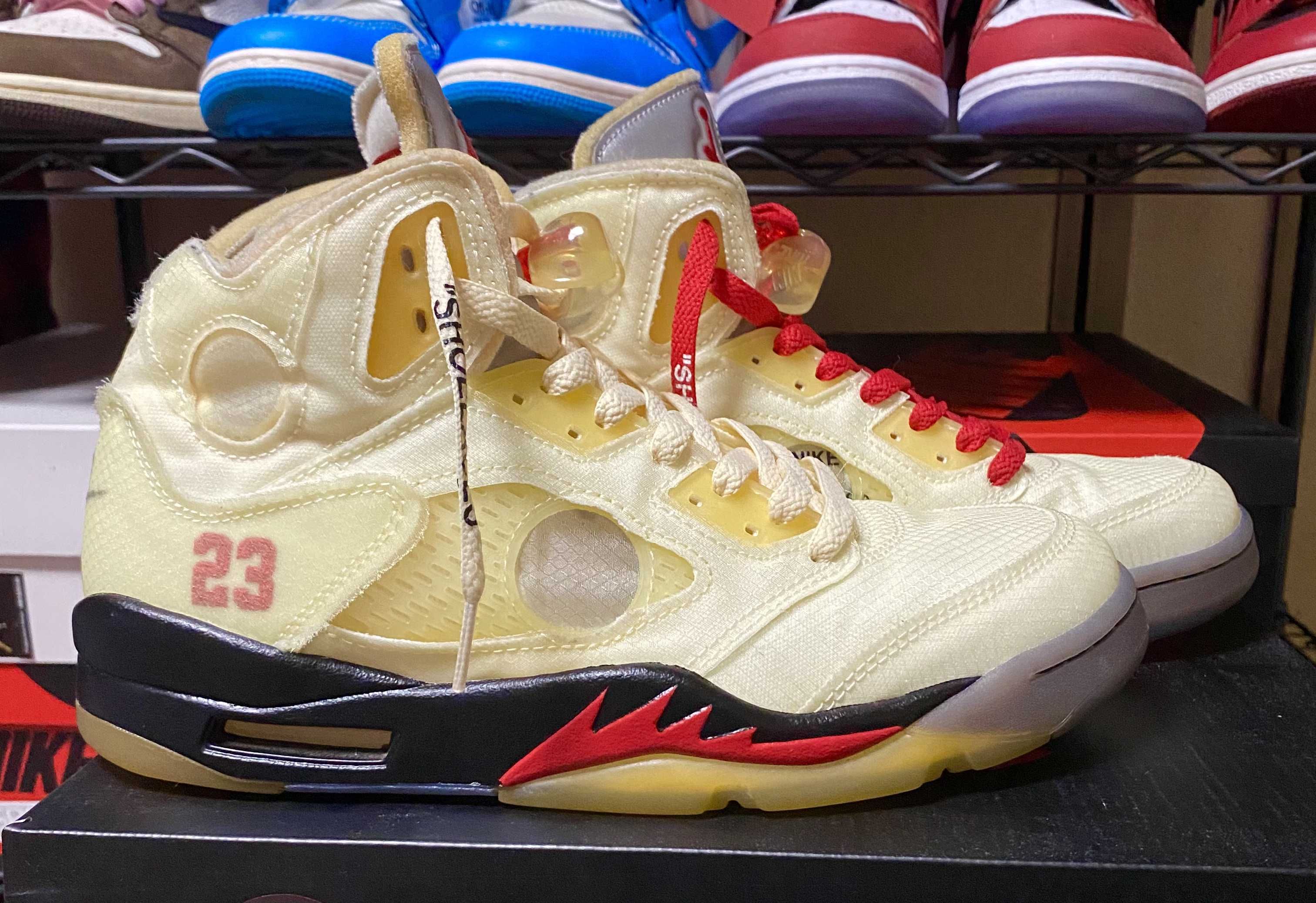 Off-White × Nike Air Jordan 5 "Sail"  