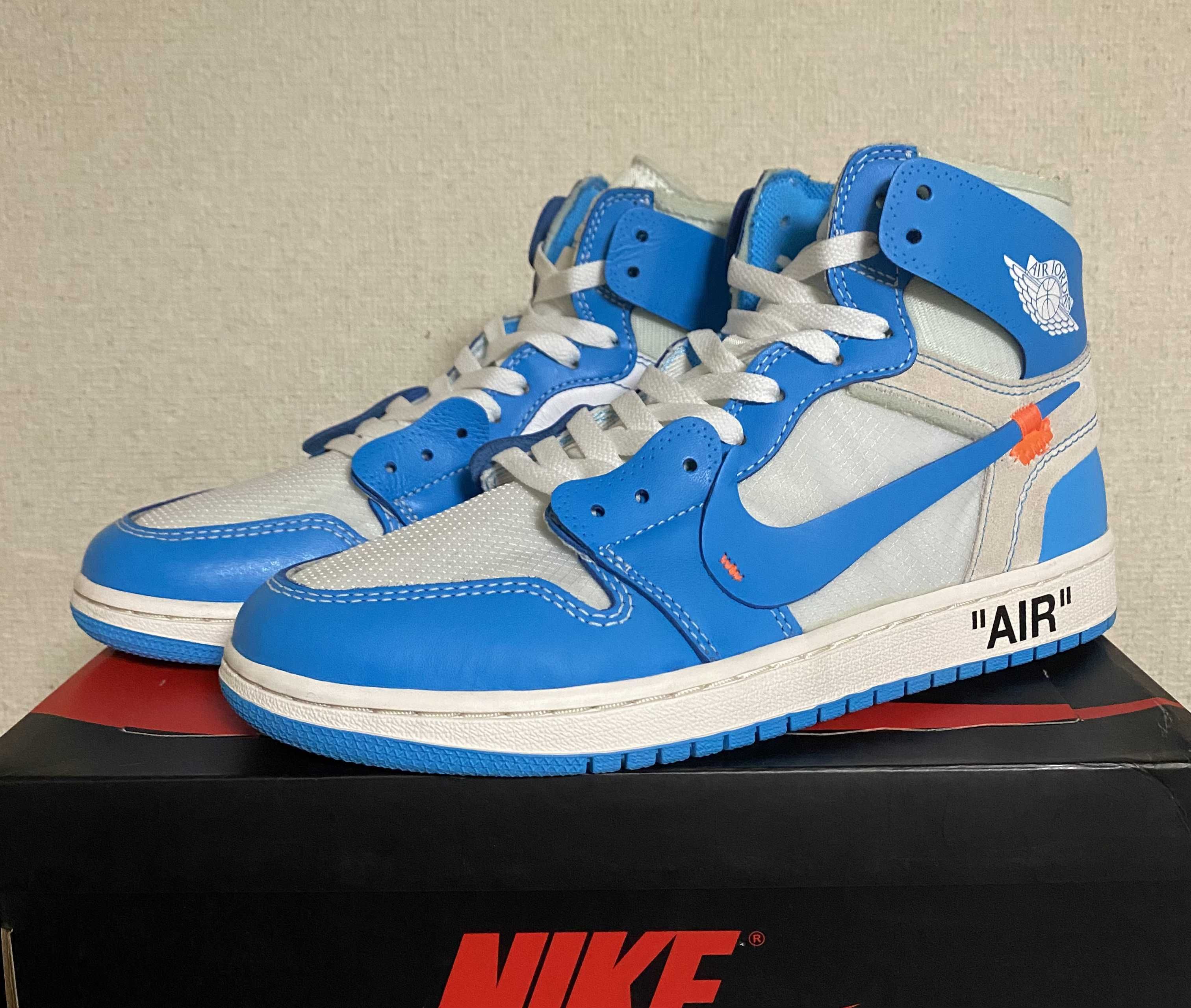 Off-White × Nike Air Jordan 1 High UNC "White/Dark Powder Blue"