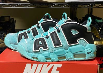 NIKE AIR MORE UPTEMPO "LIGHT AQUA / BLACK / WHITE"