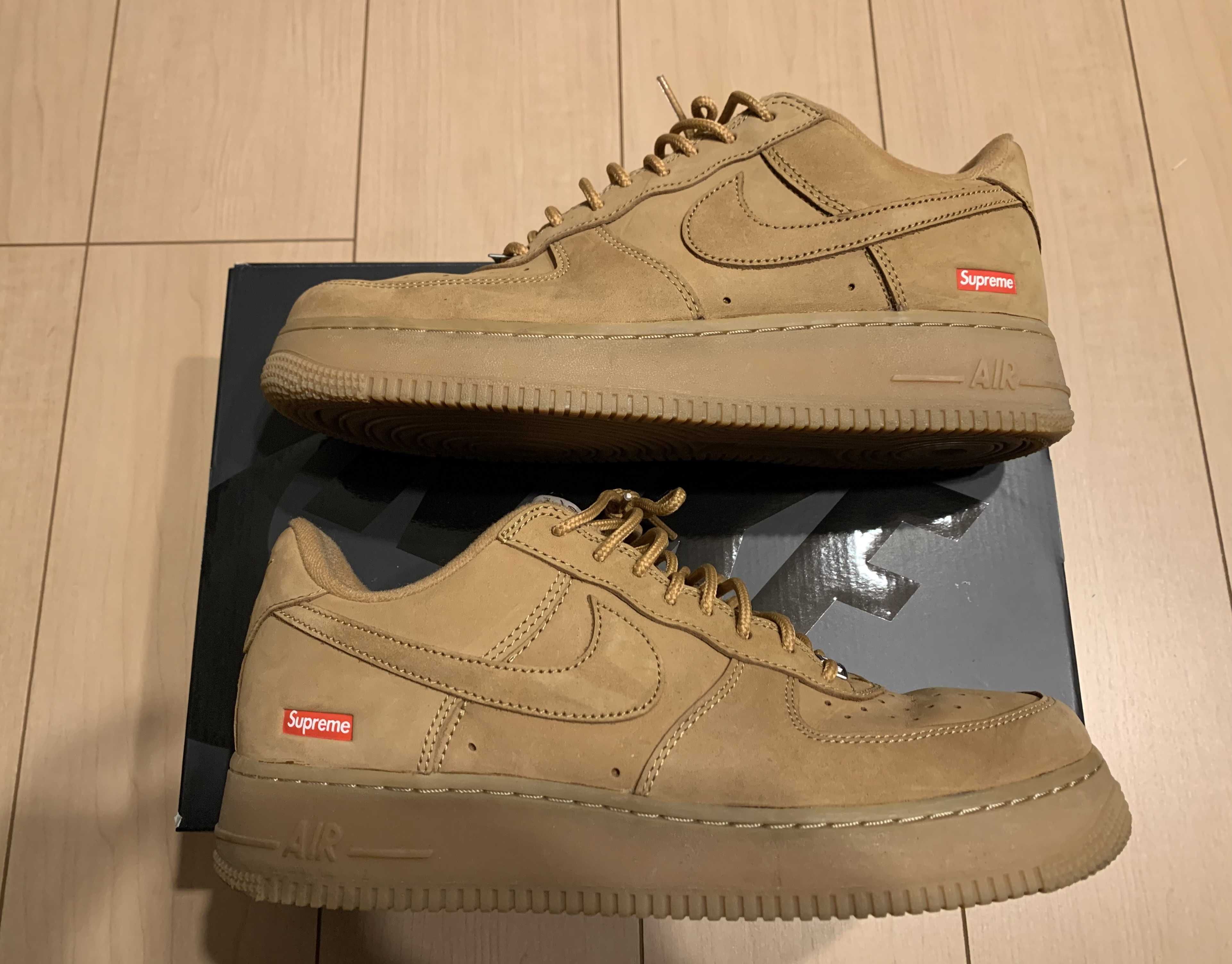Supreme × Nike Air Force 1 Low "Flax/Wheat"