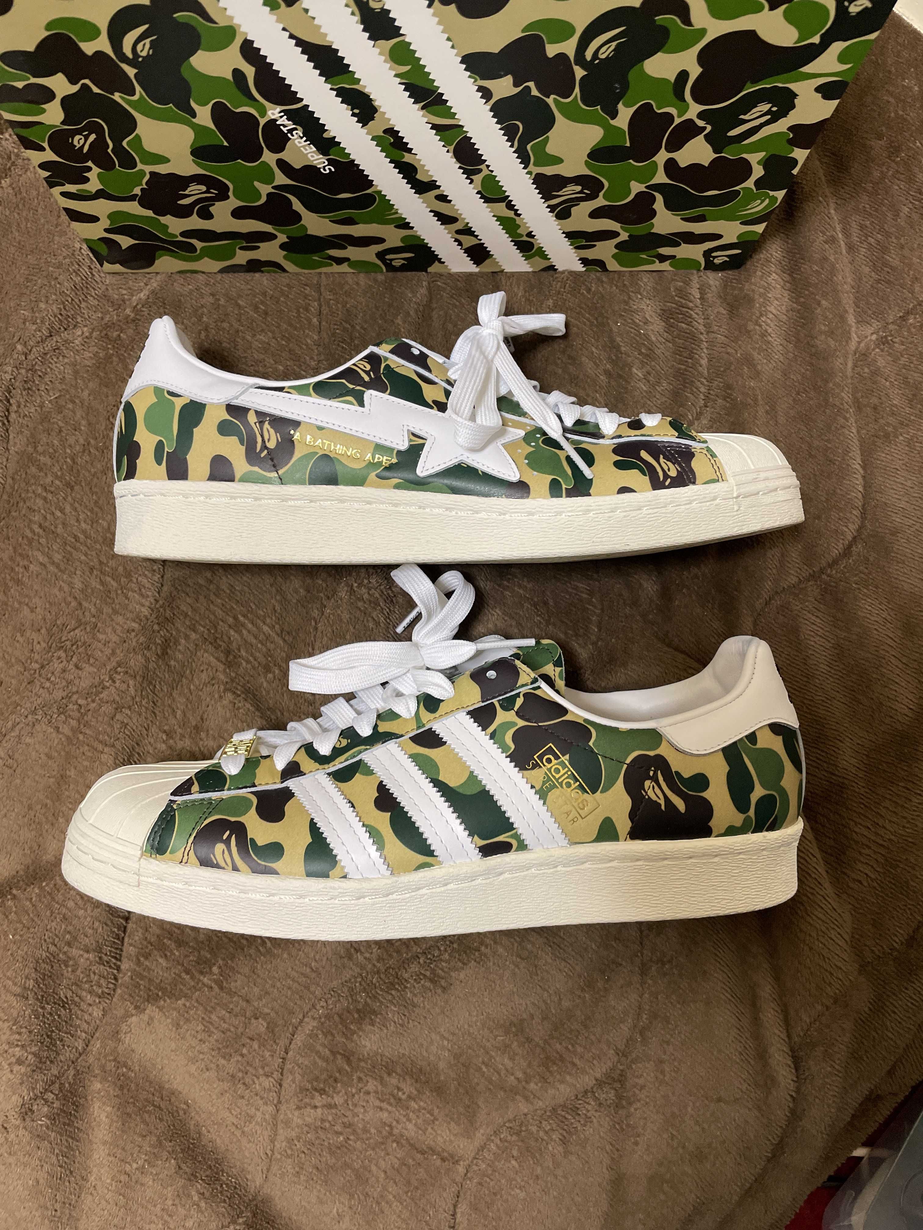 A BATHING APE®︎ × adidas Superstar 80's "Green Camo"