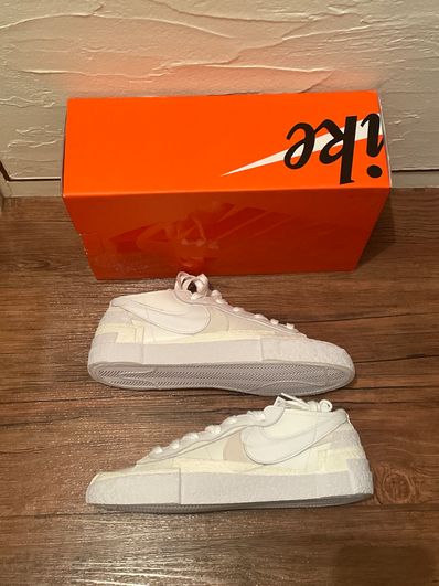 sacai × Nike Blazer Low "White Patent Leather"