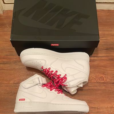 Supreme × Nike Air Force 1 Mid "White" FW24
