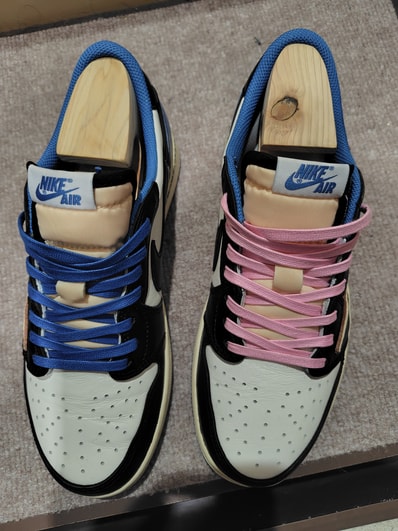 Travis Scott × fragment design × Nike Air Jordan 1 Low OG SP "Military Blue"