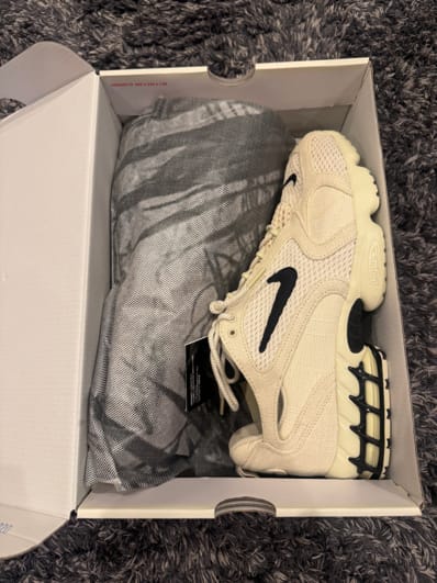 Stussy × Nike Air Zoom Spiridon CG 2 "Fossil/Black"