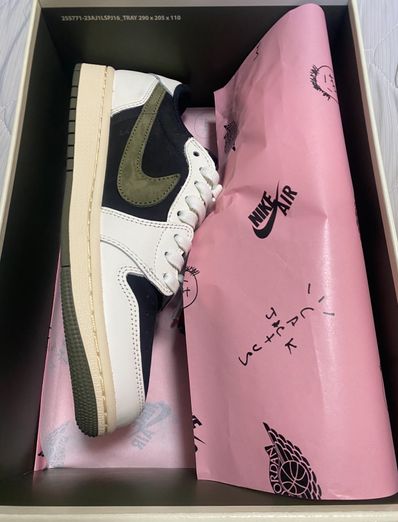Travis Scott × Nike Women's Air Jordan 1 Low OG "Medium Olive"