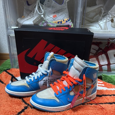 Off-White × Nike Air Jordan 1 High UNC "White/Dark Powder Blue"