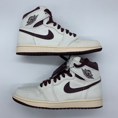 A Ma Maniere × Nike Air Jordan 1 Retro High OG "Sail and Burgundy"