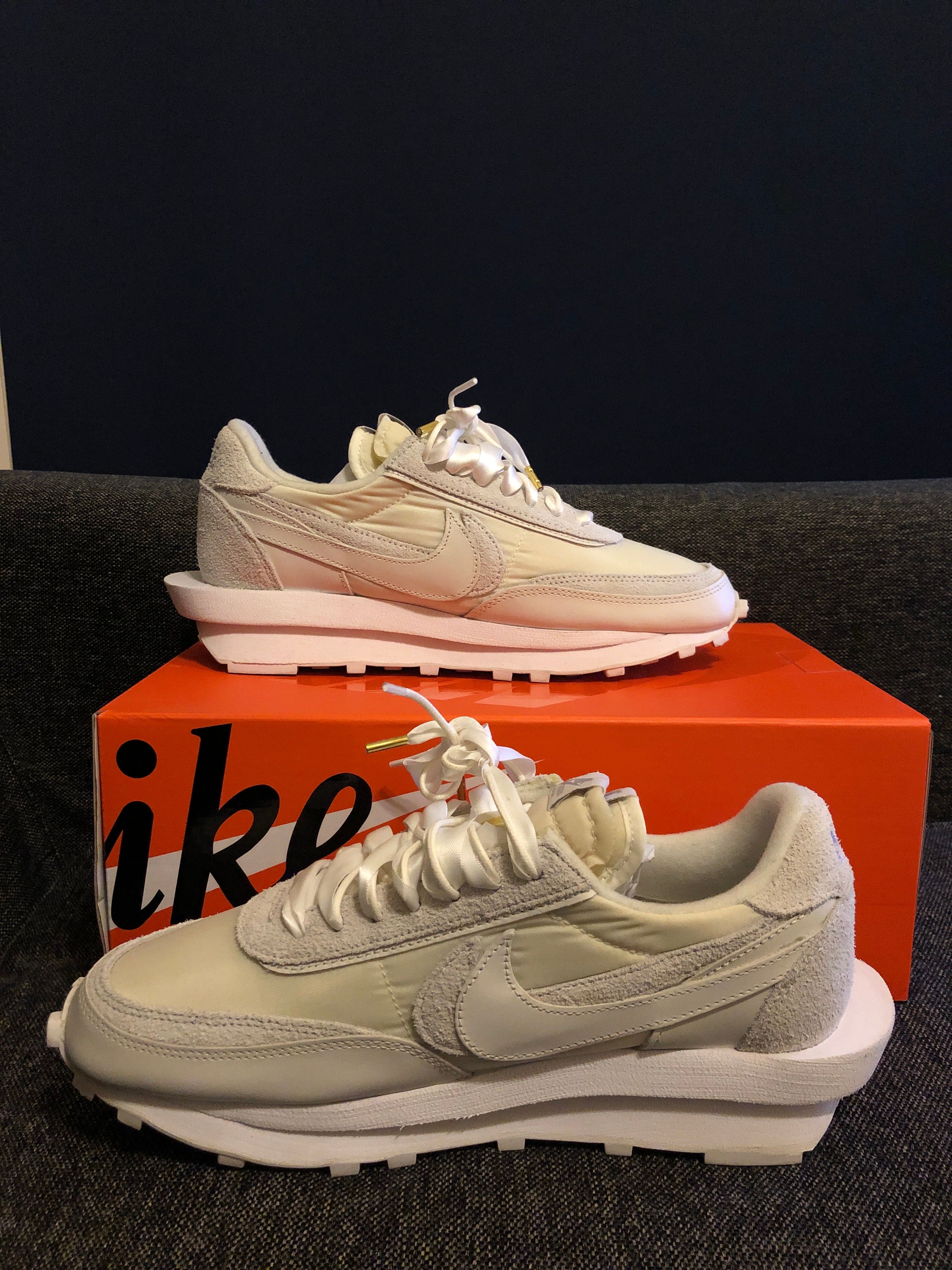 sacai × Nike LDV Waffle "Triple White"