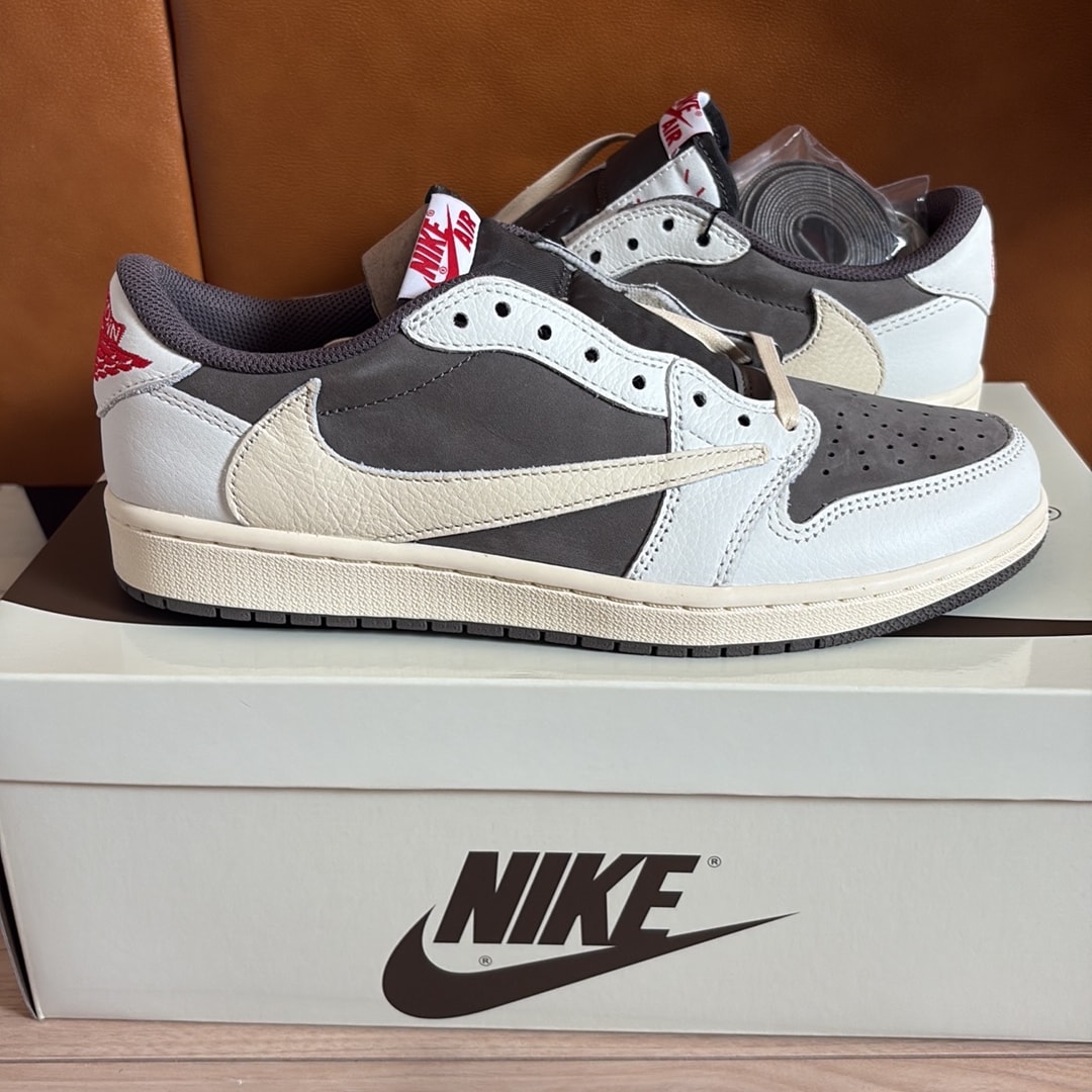 Travis Scott × Nike Air Jordan 1 Low OG SP "Reverse Mocha/Sail and Ridgerock"