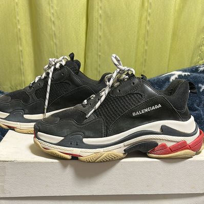 BALENCIAGA Triple S "Black/Red"