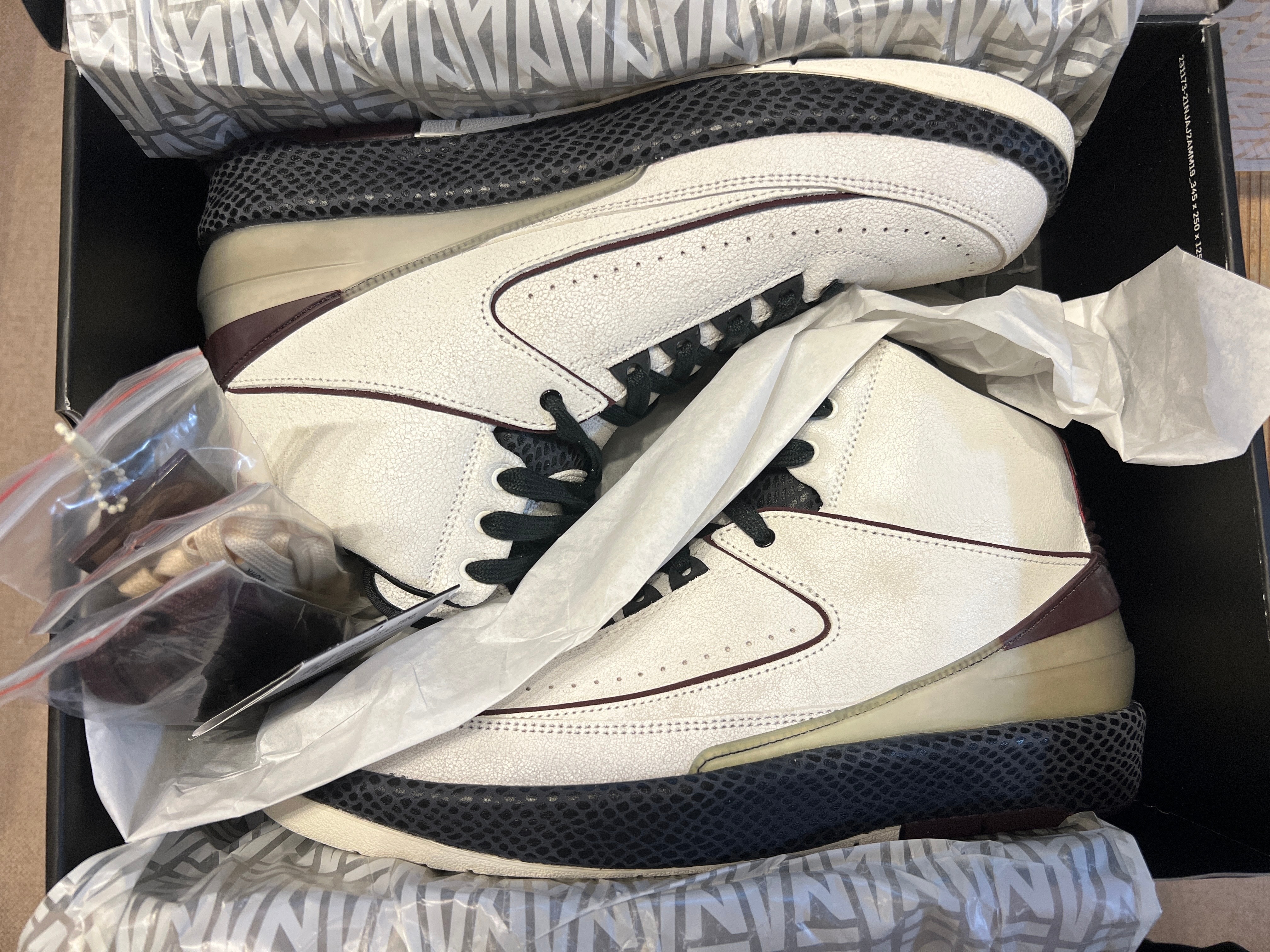 A Ma Maniere × Nike Air Jordan 2 "Airness/Sail and Burgundy"