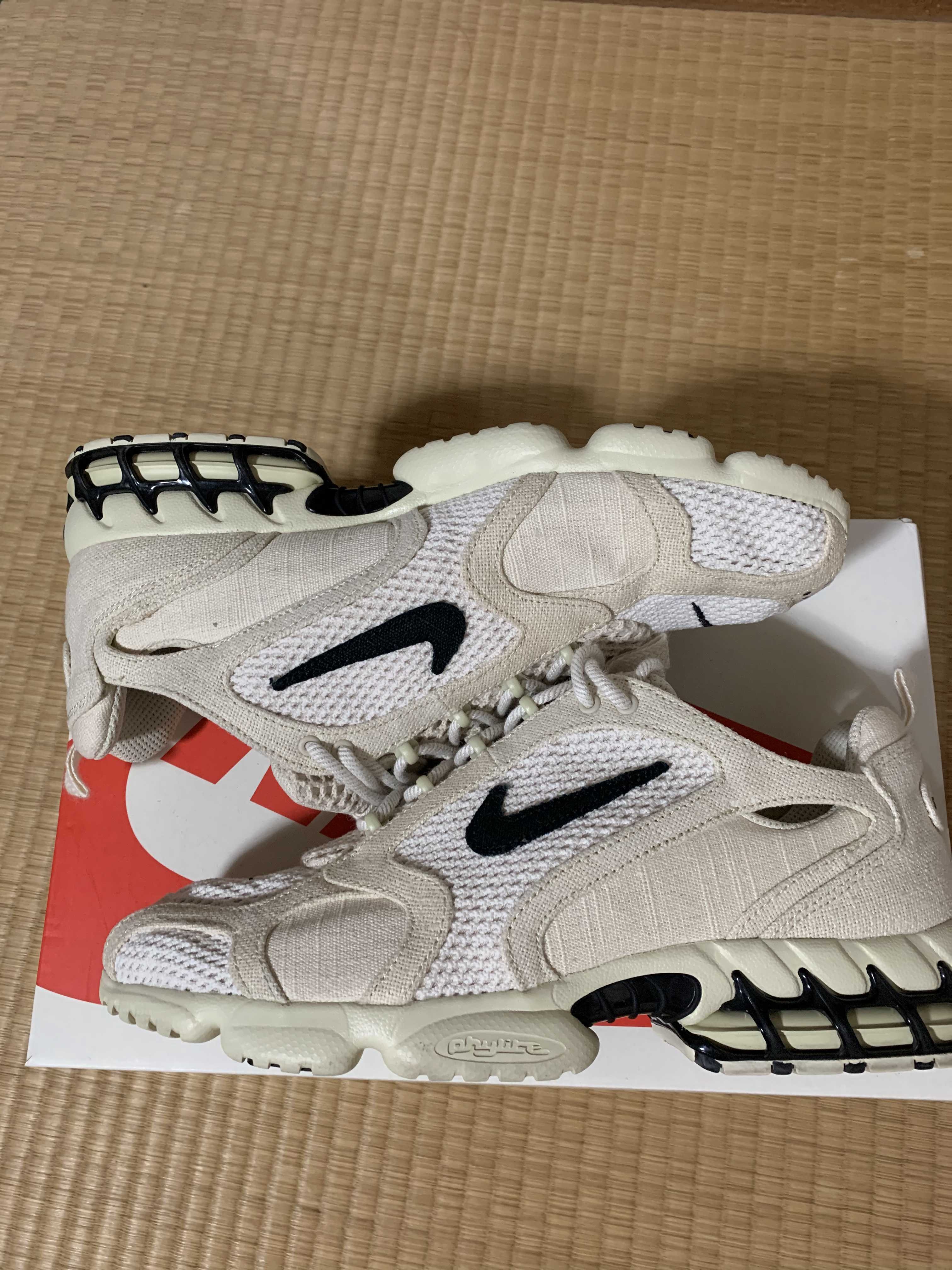 Stussy × Nike Air Zoom Spiridon CG 2 "Fossil/Black"