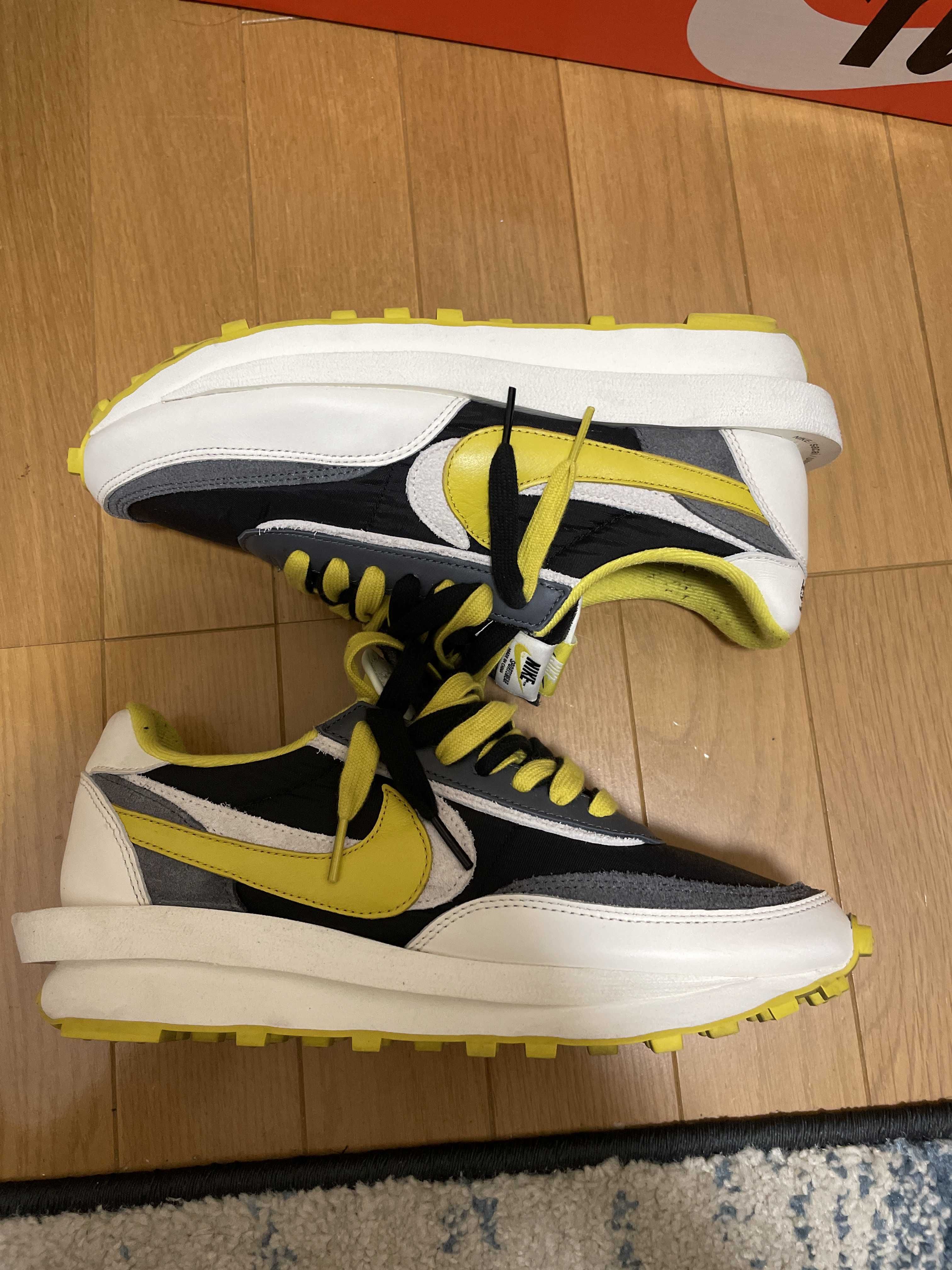 UNDERCOVER × sacai × Nike LD Waffle "Black/Sail-Dark Grey-Bright Citron"