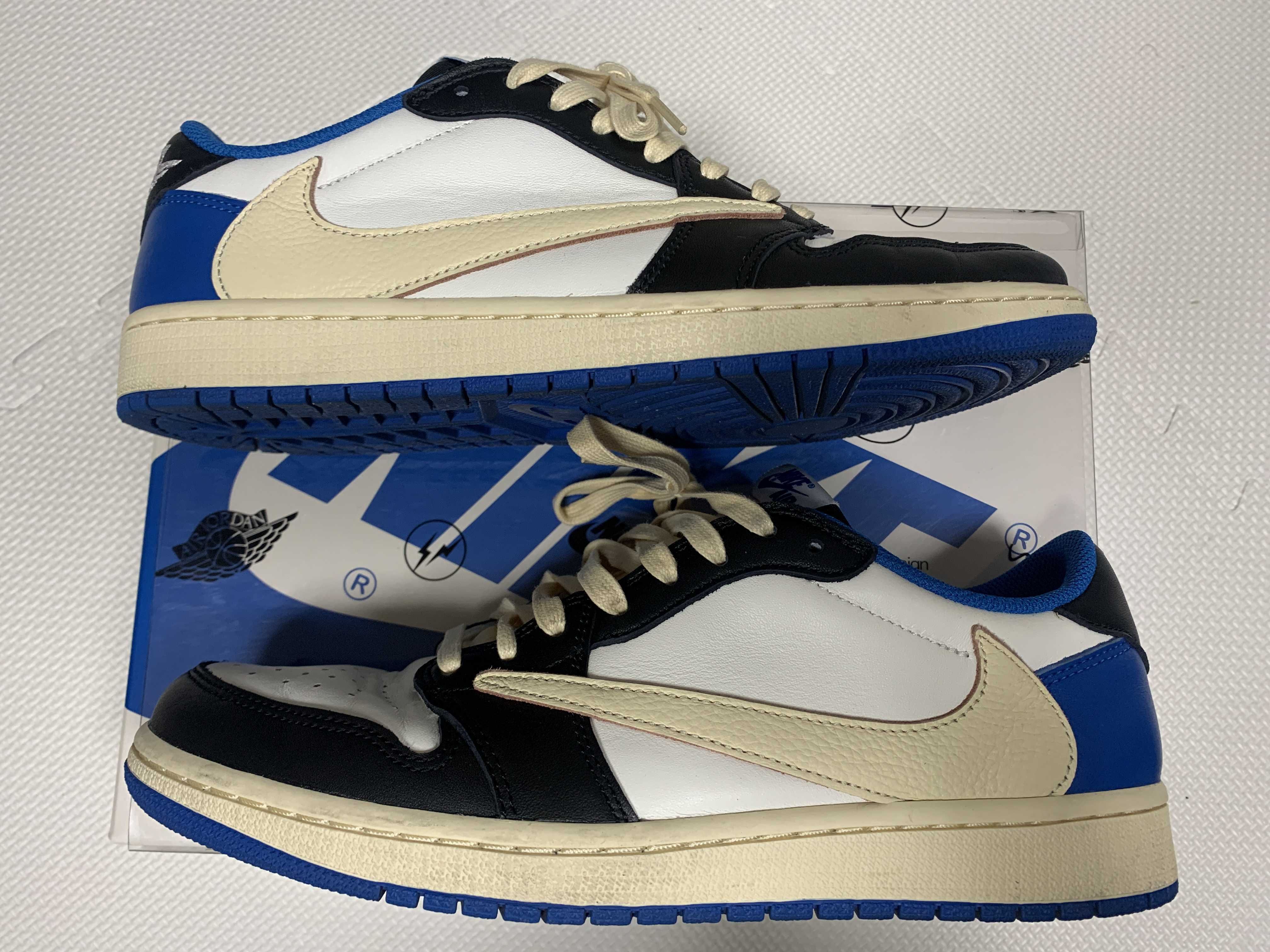 Travis Scott × fragment design × Nike Air Jordan 1 Low OG SP "Military Blue"