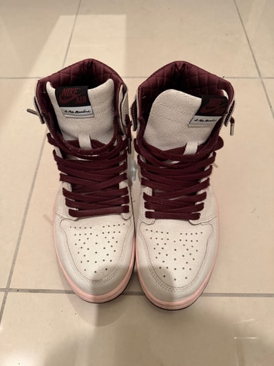 A Ma Maniere × Nike Air Jordan 1 Retro High OG "Sail and Burgundy"