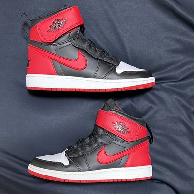 Nike GS Air Jordan 1 High Flyease "Bred White Toe"
