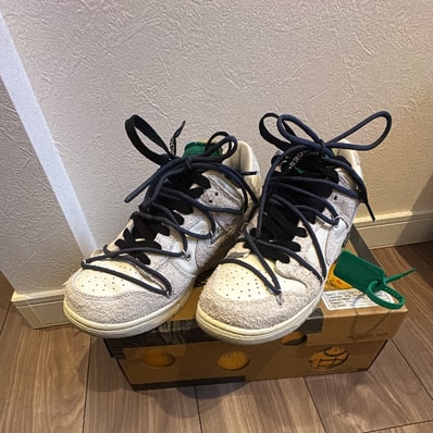 Off-White × Nike Dunk Low "Sail/Neutral Grey/Gridiron"