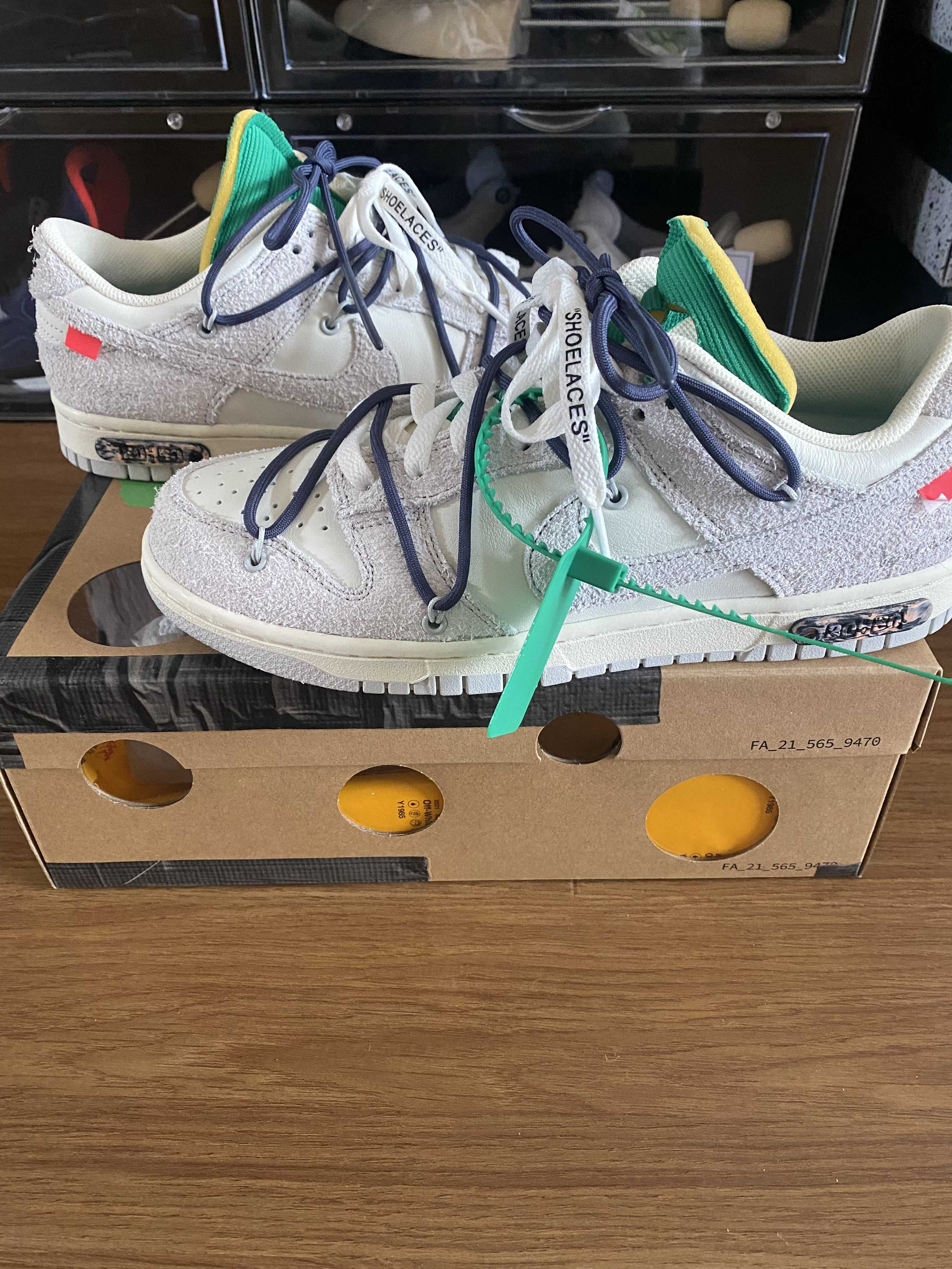 Off-White × Nike Dunk Low "Sail/Neutral Grey/Gridiron"