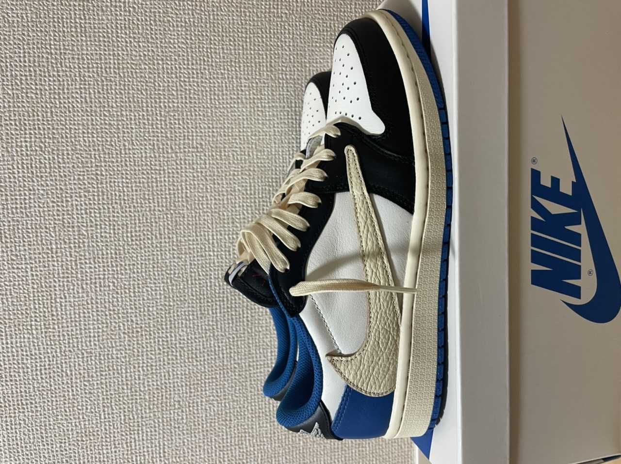 Travis Scott × fragment design × Nike Air Jordan 1 Low OG SP "Military Blue"